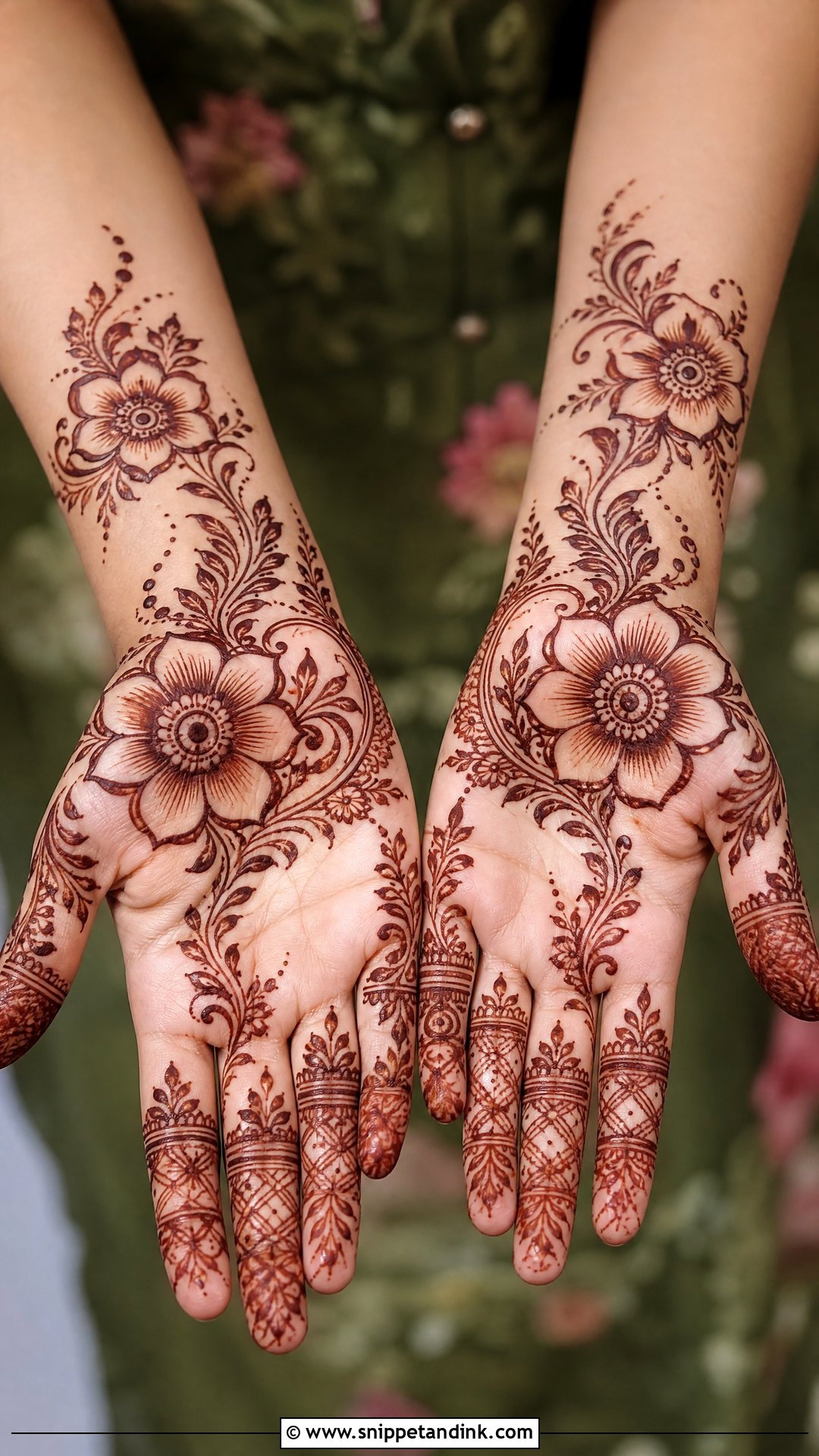 Floral Normal Mehndi Design - Snippet and Ink - 30 Normal Mehndi Design Ideas