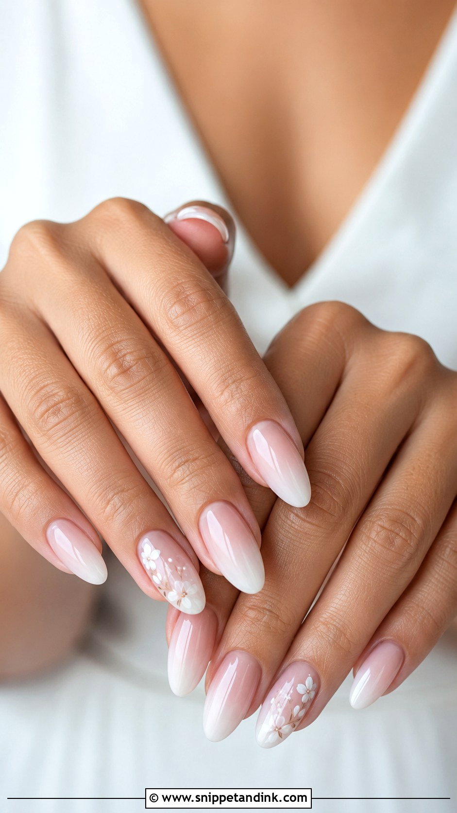 Floral Ombre Wedding Nails - Snippet and Ink - 20 Ombre Nails for Wedding