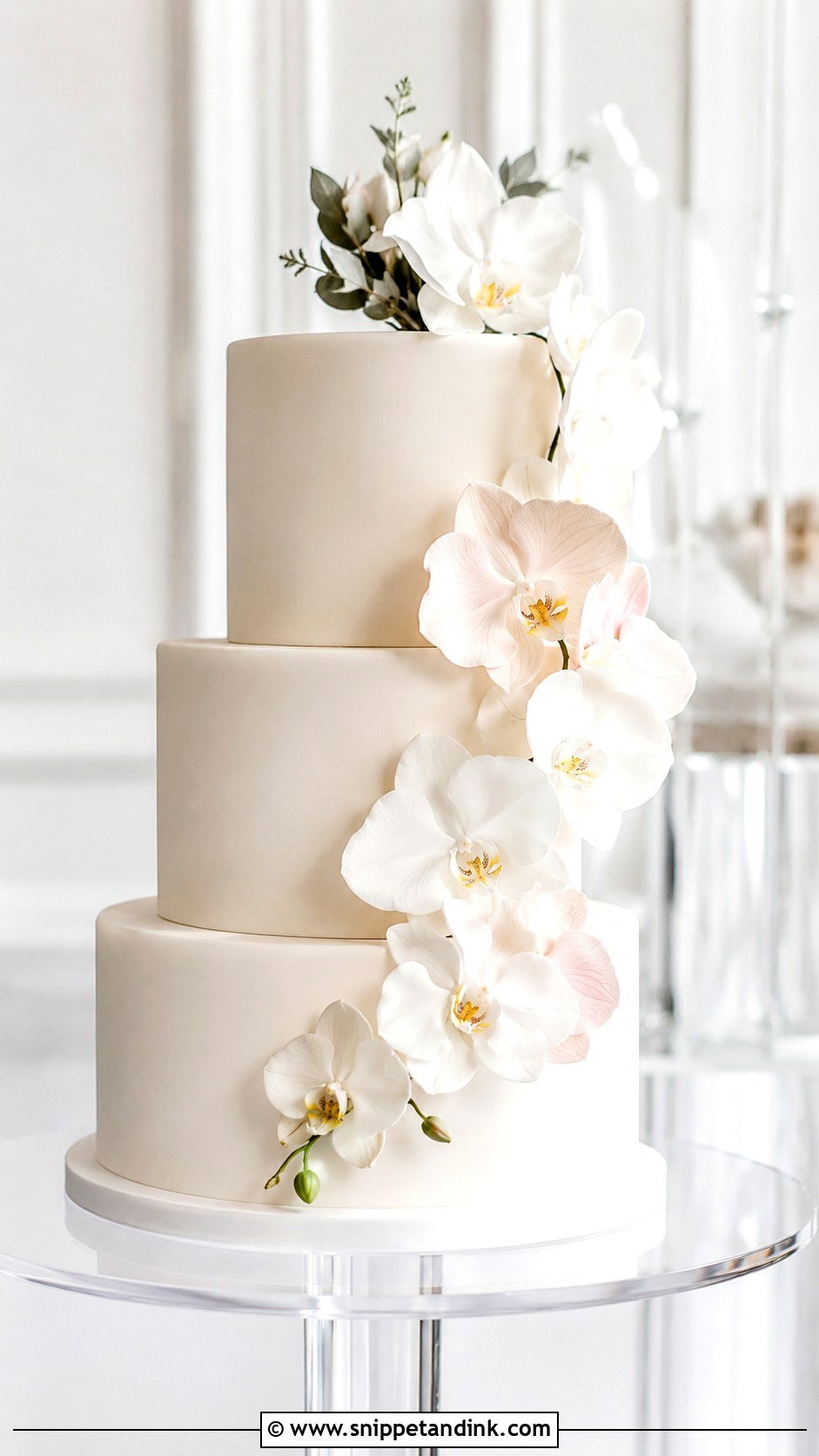 Floral Orchid Wedding Cake - Snippet and Ink - 20 Floral Cake Designs for Wedding
