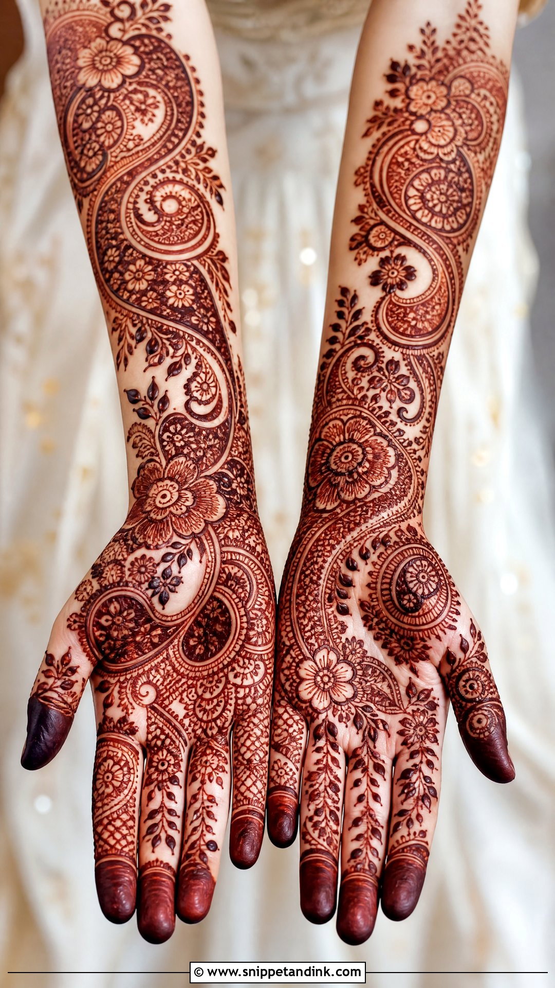 Floral Paisley Bridal Mehndi Design - Snippet and Ink - 20 Floral Bridal Mehndi Designs
