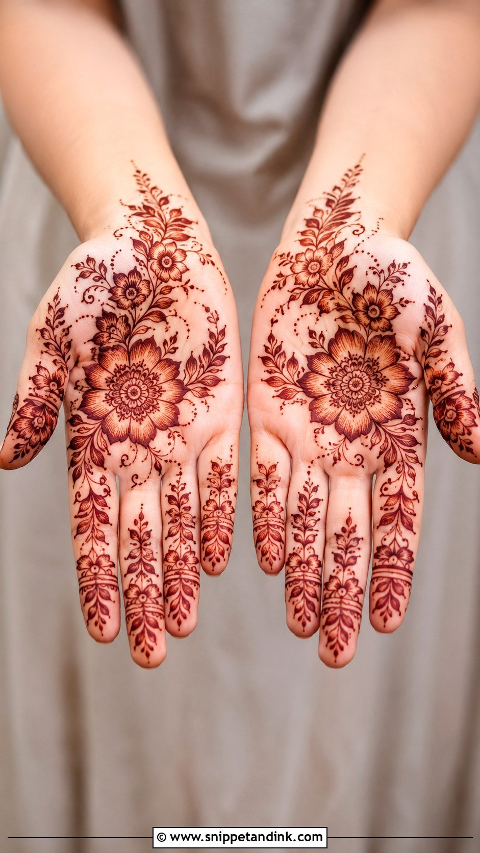 Floral Palm Mehndi Design - Snippet and Ink - 35 Only Palm Mehndi Design Ideas
