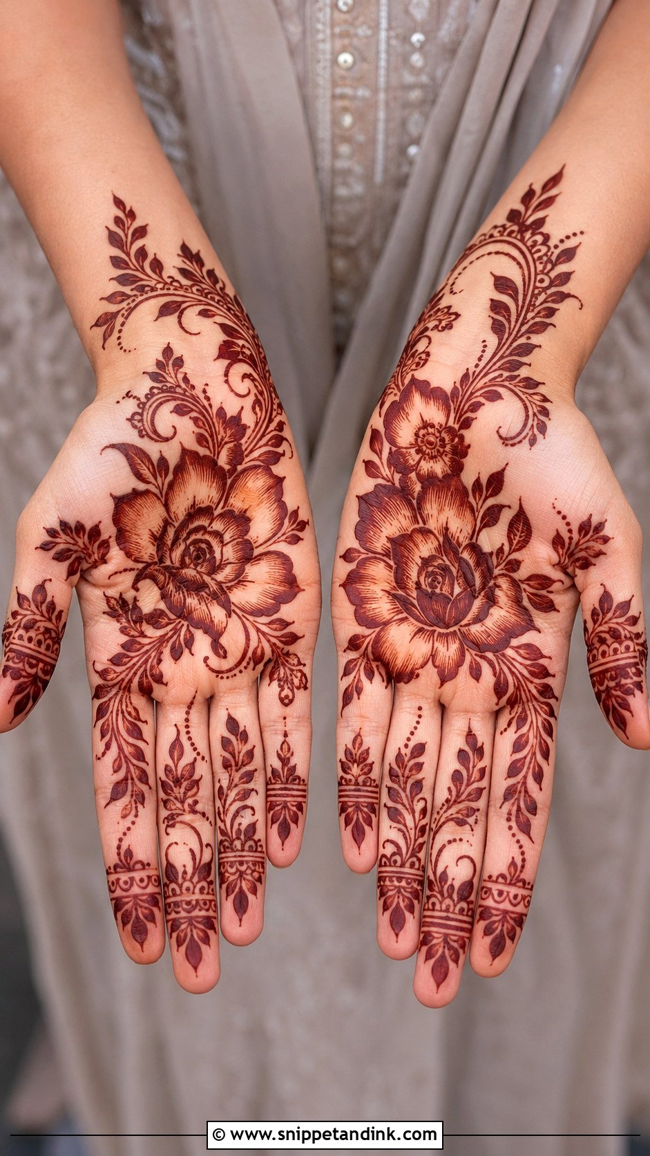 Floral Palm Mehndi Design - Snippet and Ink - 35 Unique Palm Mehndi Design Ideas