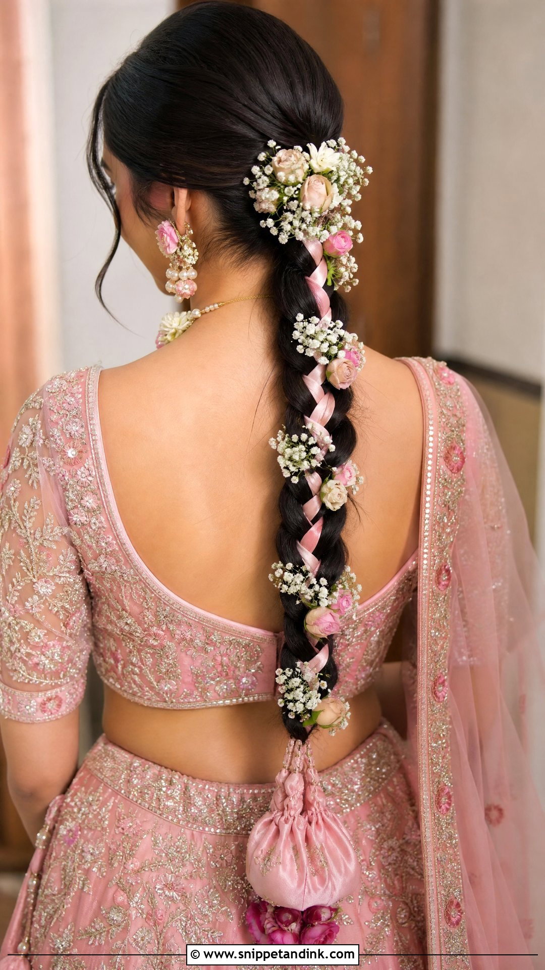 Floral Paranda Braid - Snippet and Ink - 15 Bridal Paranda Hairstyle Ideas