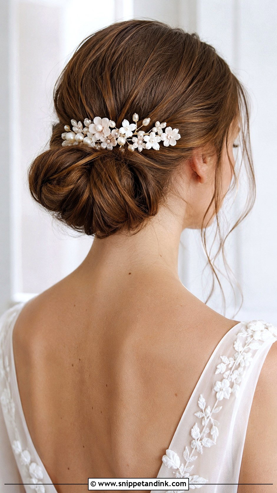 Floral Pearl Hair Clip - Snippet and Ink - 20 Bridal Hair Clips Ideas