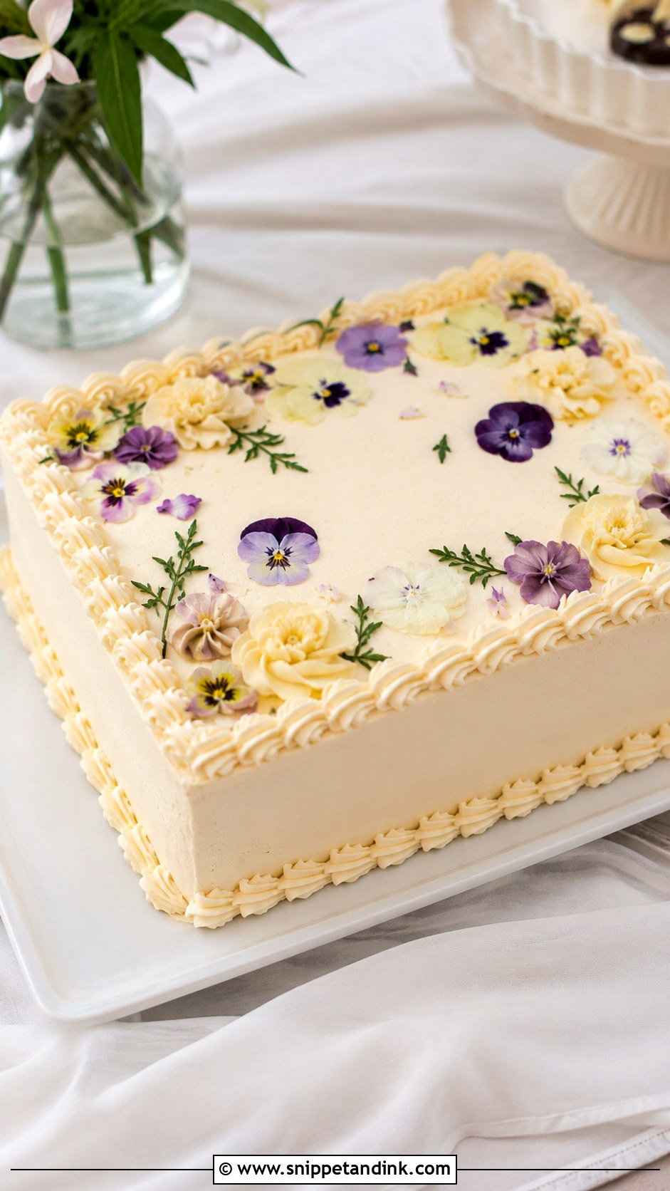 Floral Sheet Wedding Cake - Snippet and Ink - 20 Floral Cake Designs for Wedding