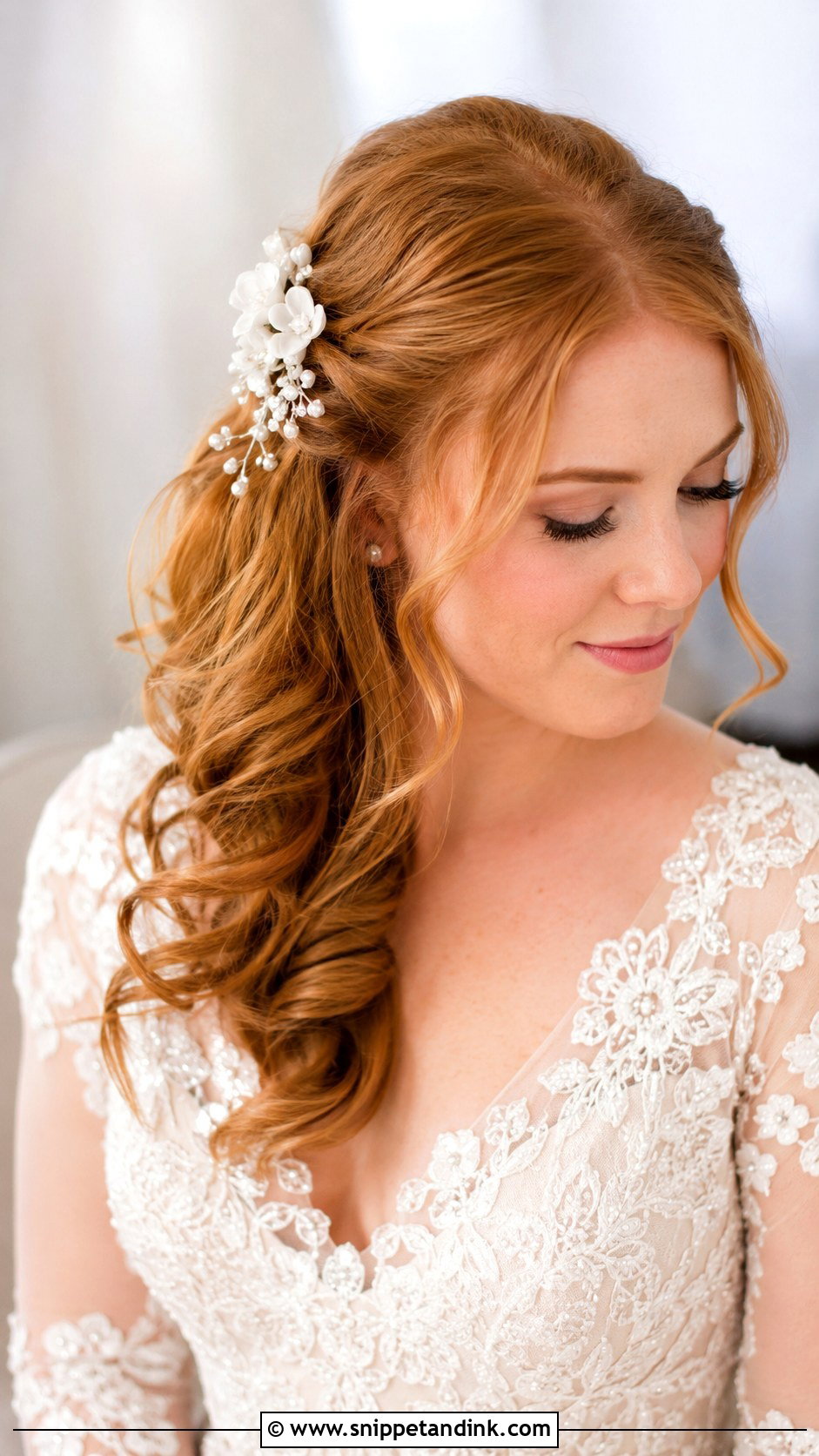 Floral Side Wedding Hair Clip - Snippet and Ink - 15 Side Wedding Hair Clips