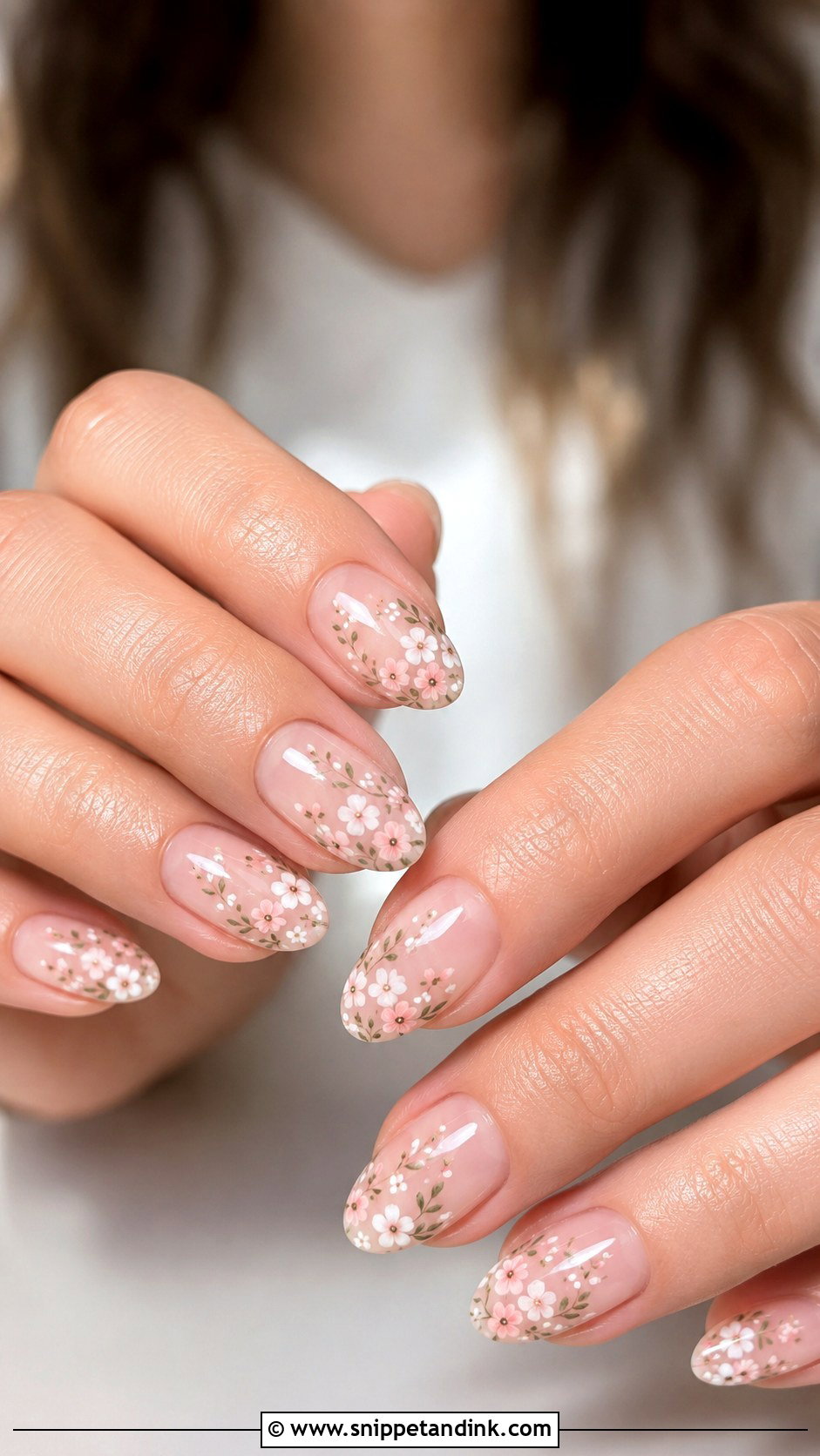 Floral Spring Bridal Nails - Snippet and Ink - 20 Spring Bridal Nails