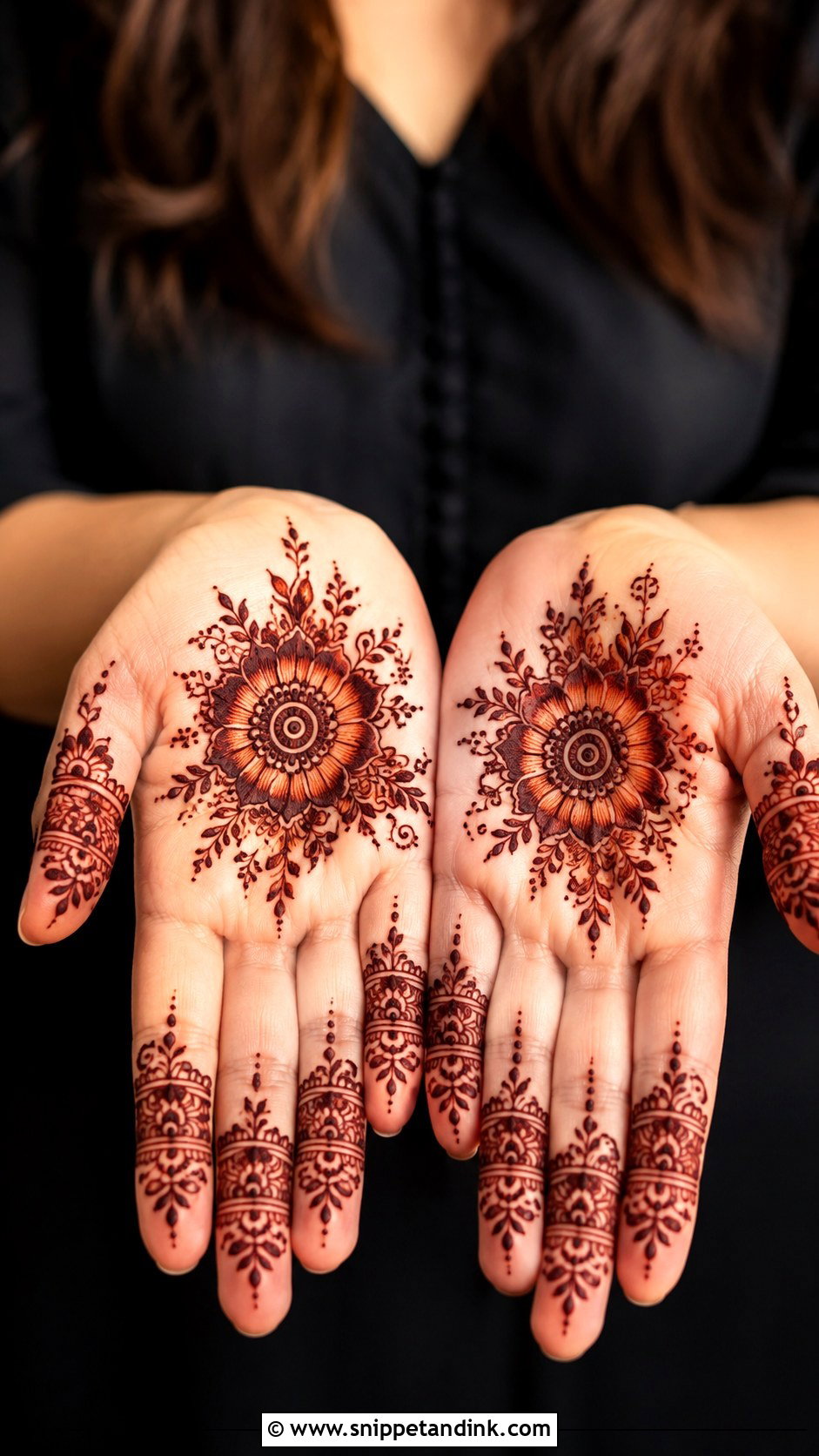 Floral Tikki Mehndi Design - Snippet and Ink - 35 Tikki Mehndi Design Ideas