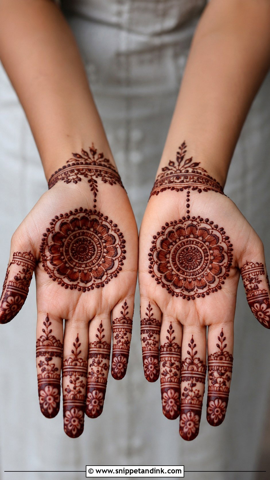 Floral Tikki Mehndi Design - Snippet and Ink - 35 Floral Mehndi Designs