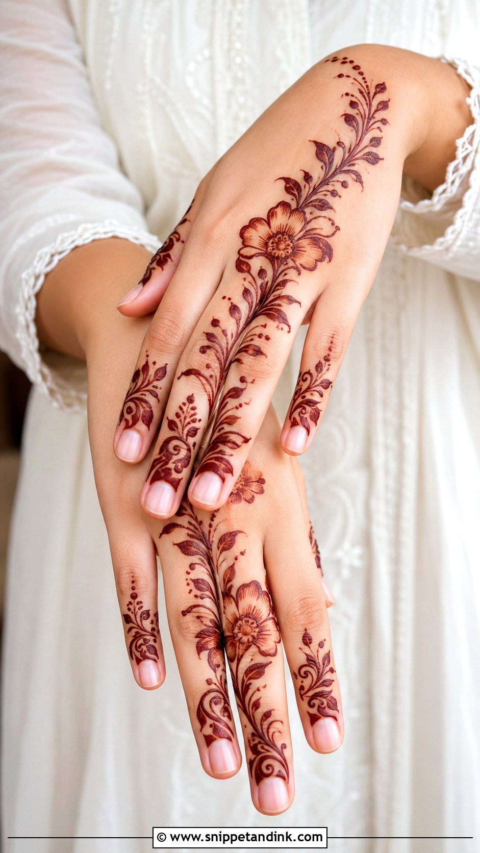 Floral Trail Mehndi Design - Snippet and Ink - 35 New Style Mehndi Design Ideas