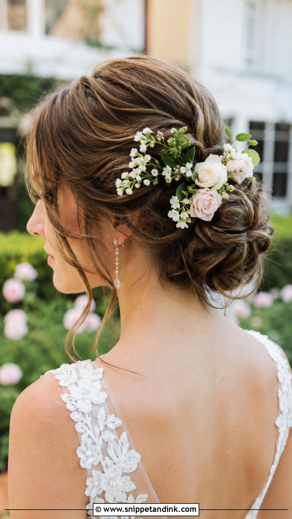 Floral Updo Bridal Hairstyle - Snippet and Ink - 25 Wedding Hair Inspiration Ideas