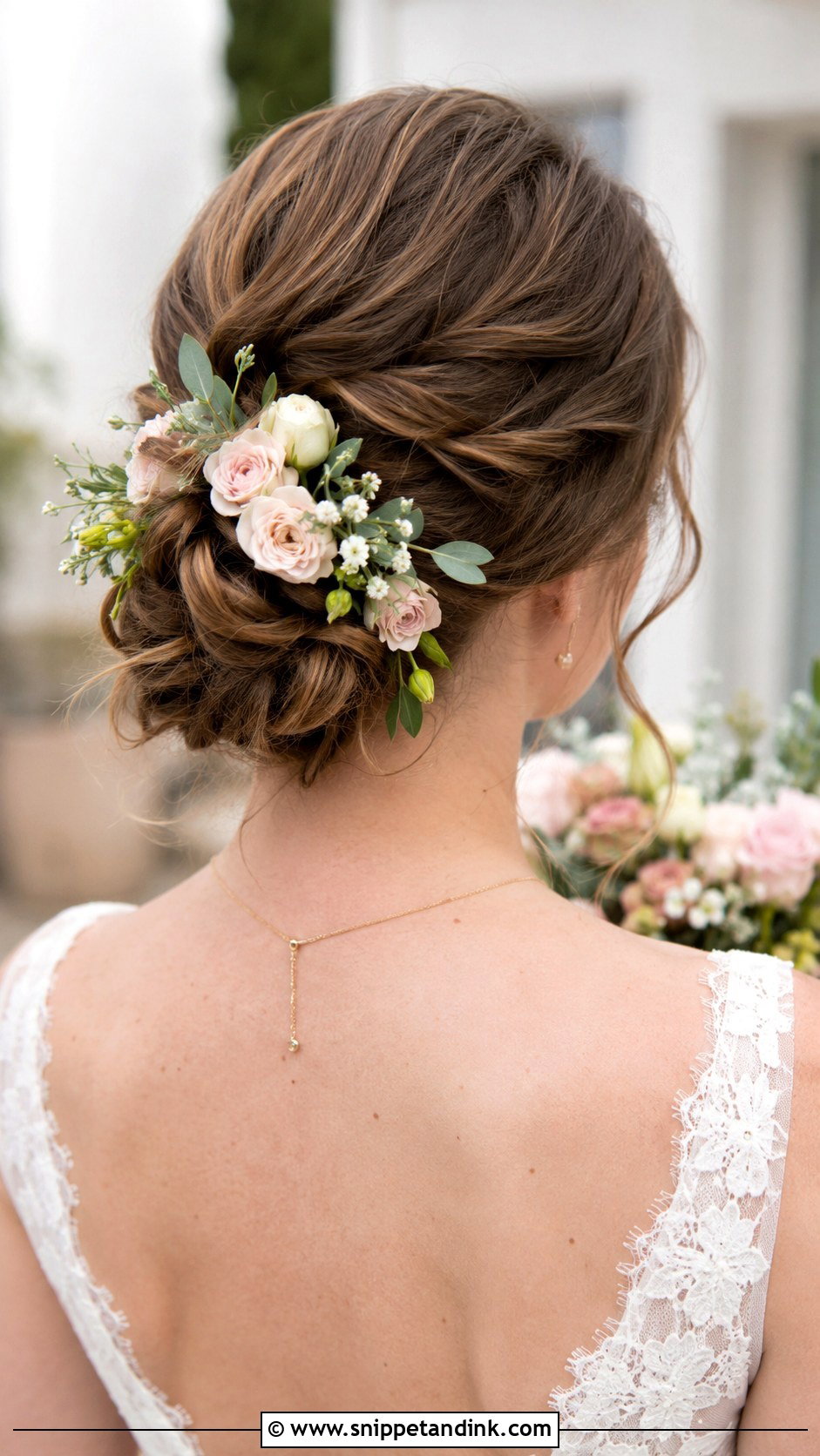 Floral Updo Wedding Hairstyle - Snippet and Ink - 30 Bride Wedding Hairstyles