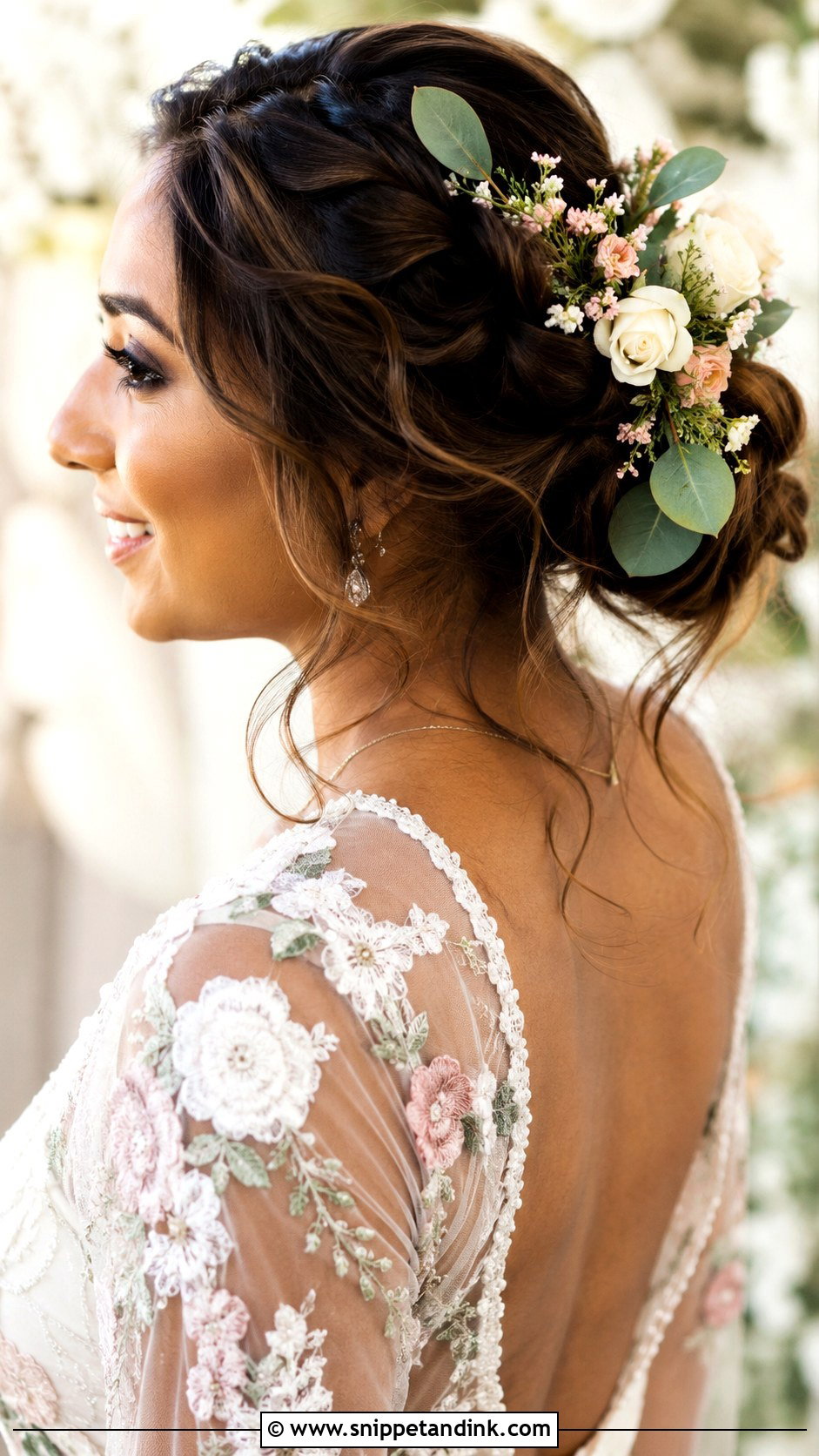 Floral Updo Wedding Hairstyle - Snippet and Ink - 35 Hair Styles for Wedding