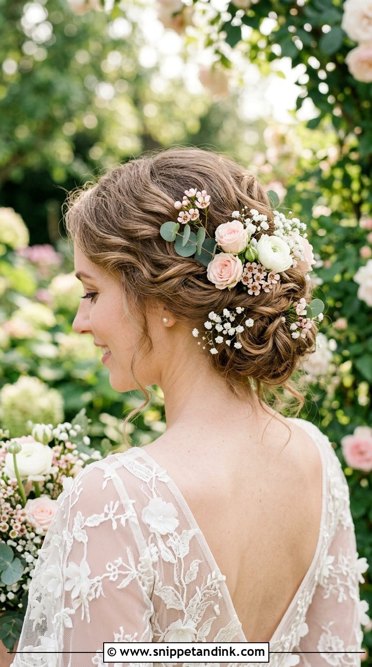 Floral Updo for Brides - Snippet and Ink - 20 Bride Hair Ideas