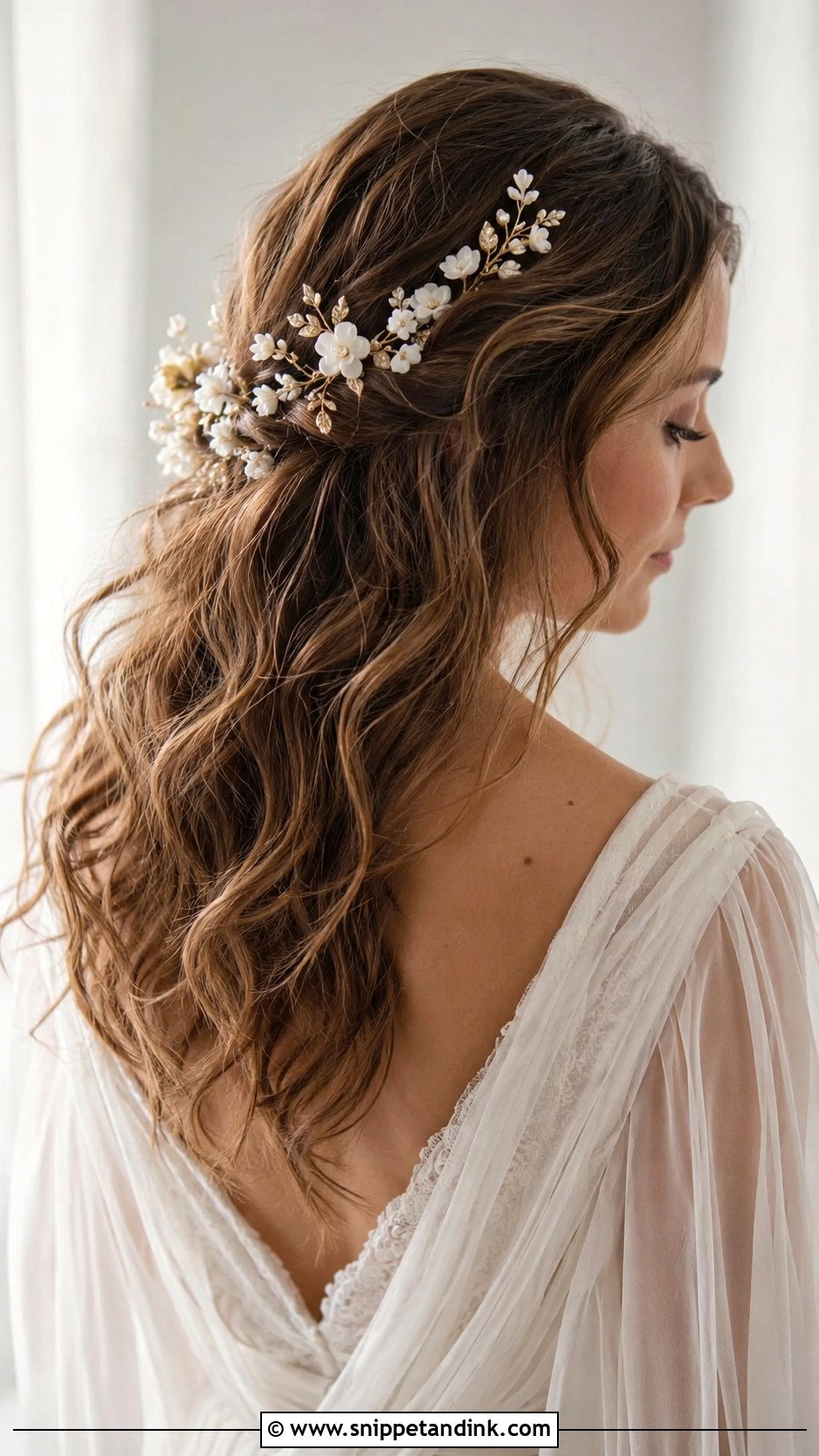 Floral Vine Hair Clip - Snippet and Ink - 20 Bridal Hair Clips Ideas