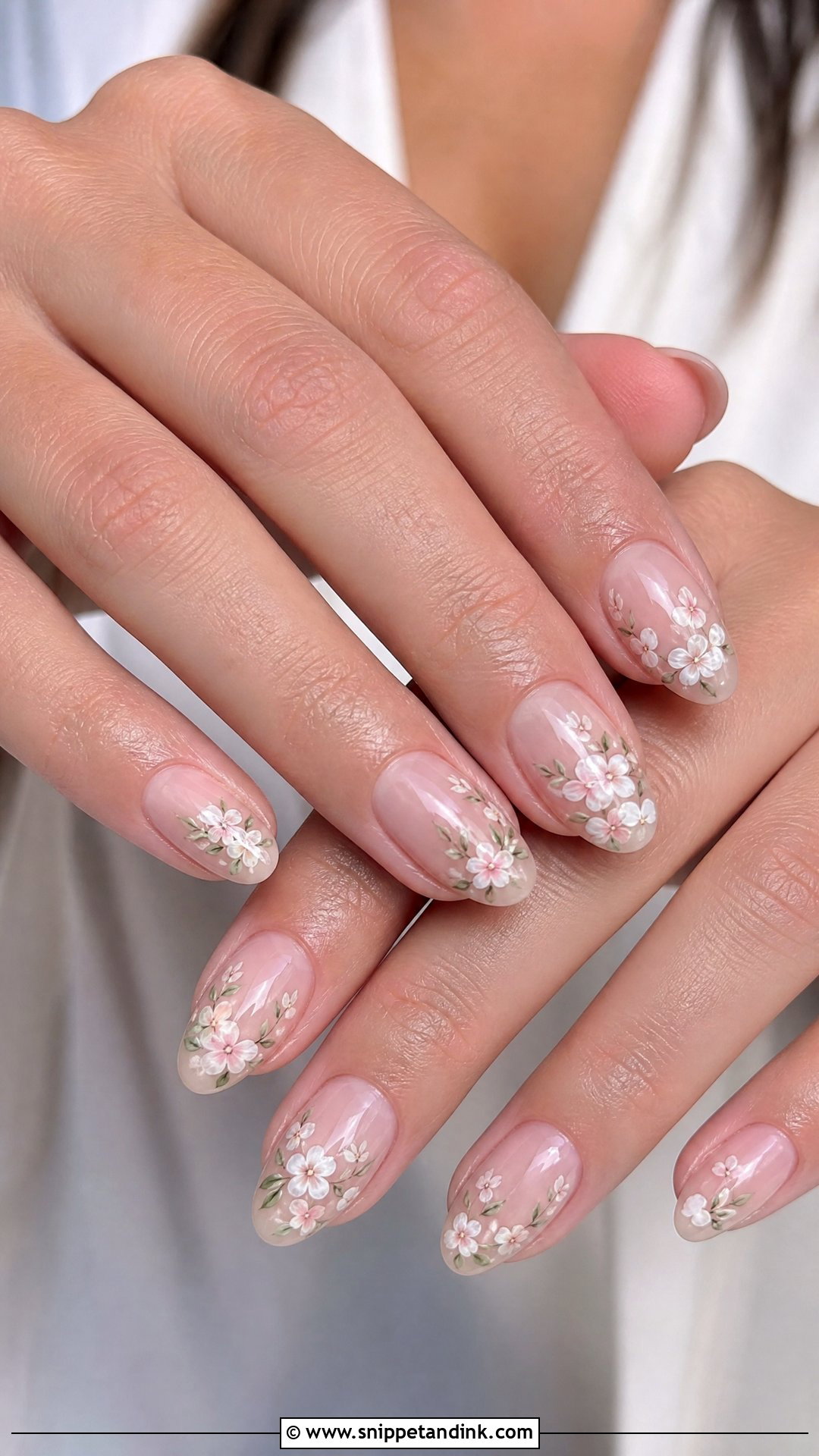 Floral Wedding Acrylic Nails - Snippet and Ink - 25 Wedding Acrylic Nails