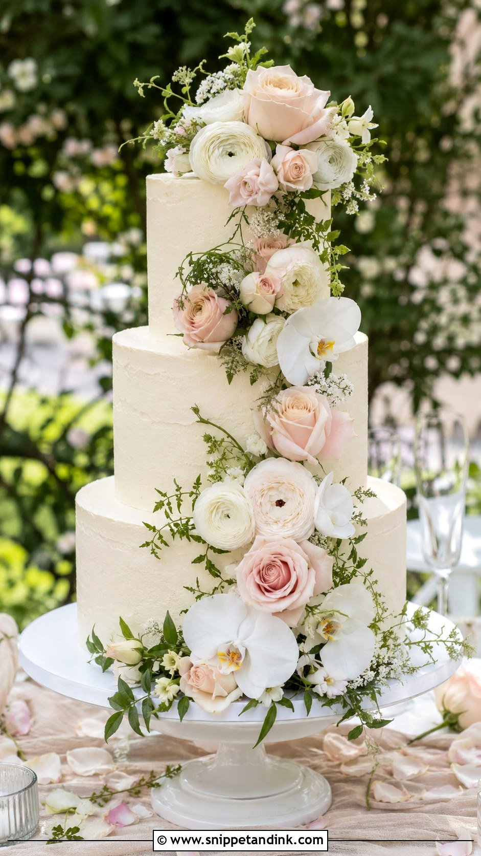 Floral Wedding Cake - Snippet and Ink - 20 Fancy Wedding Cakes