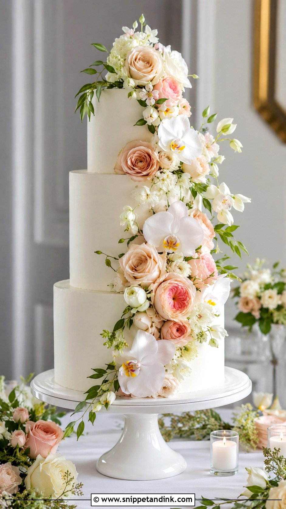 Floral Wedding Cake - Snippet and Ink - 20 Cakes with Pictures for Wedding