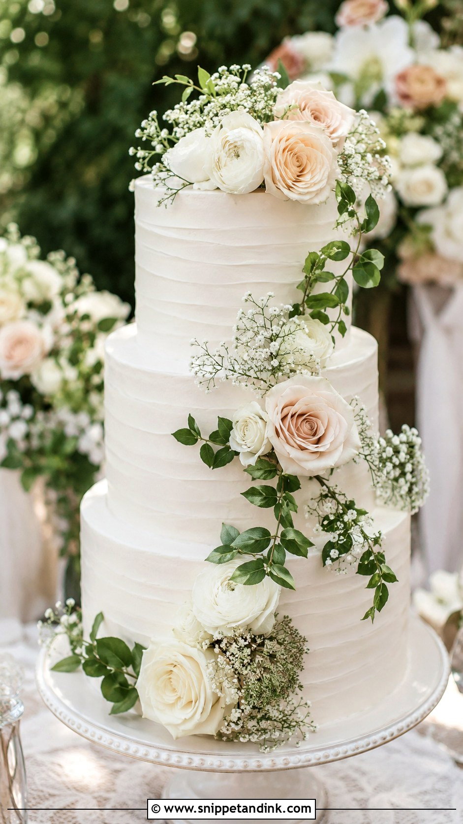 Floral Wedding Cake - Snippet and Ink - 20 Wedding Cake Assembly
