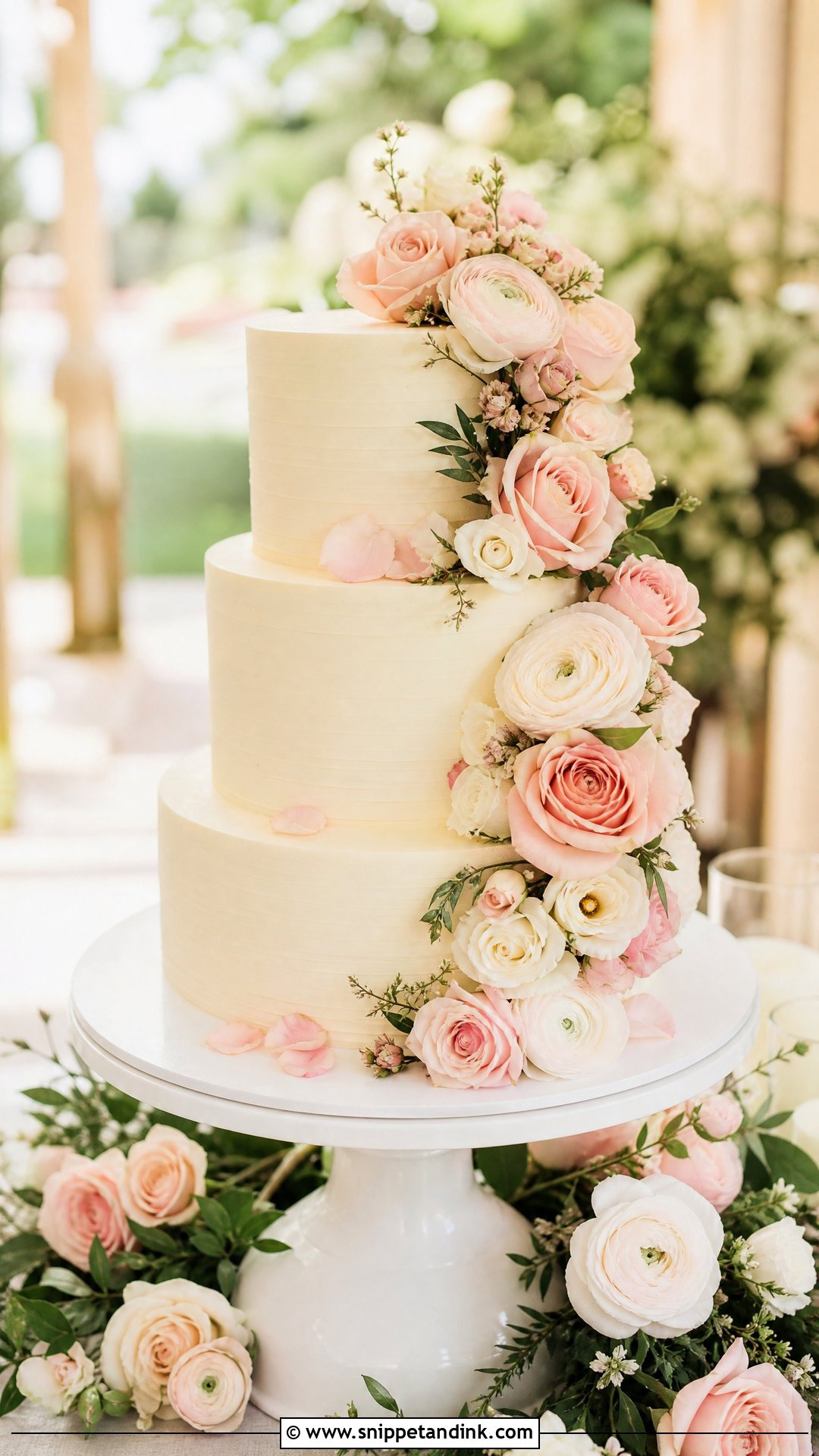 Floral Wedding Cake - Snippet and Ink - 25 Latest Cake Design Ideas for Wedding