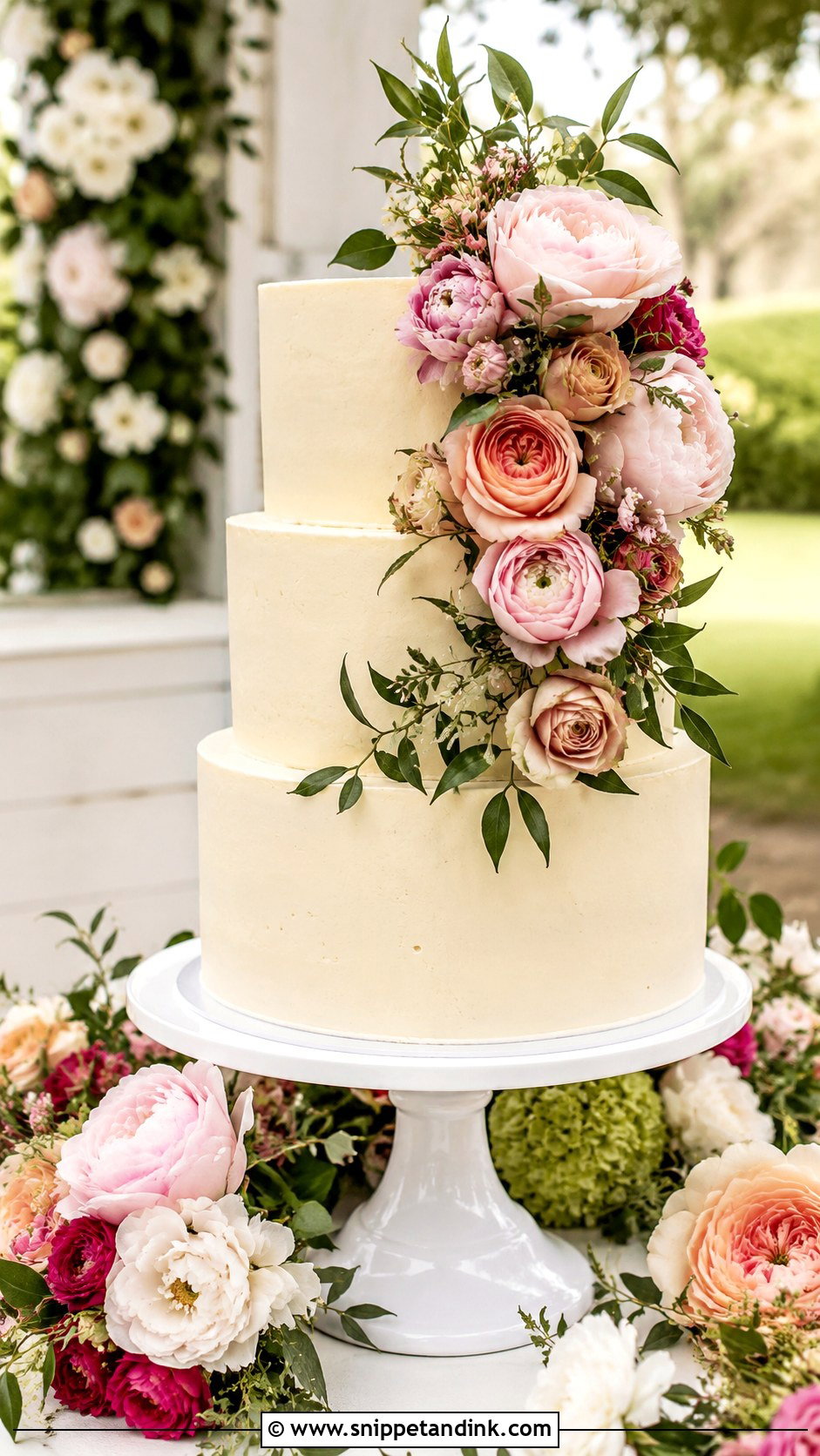 Floral Wedding Cake - Snippet and Ink - 25 Wedding Cake Gif