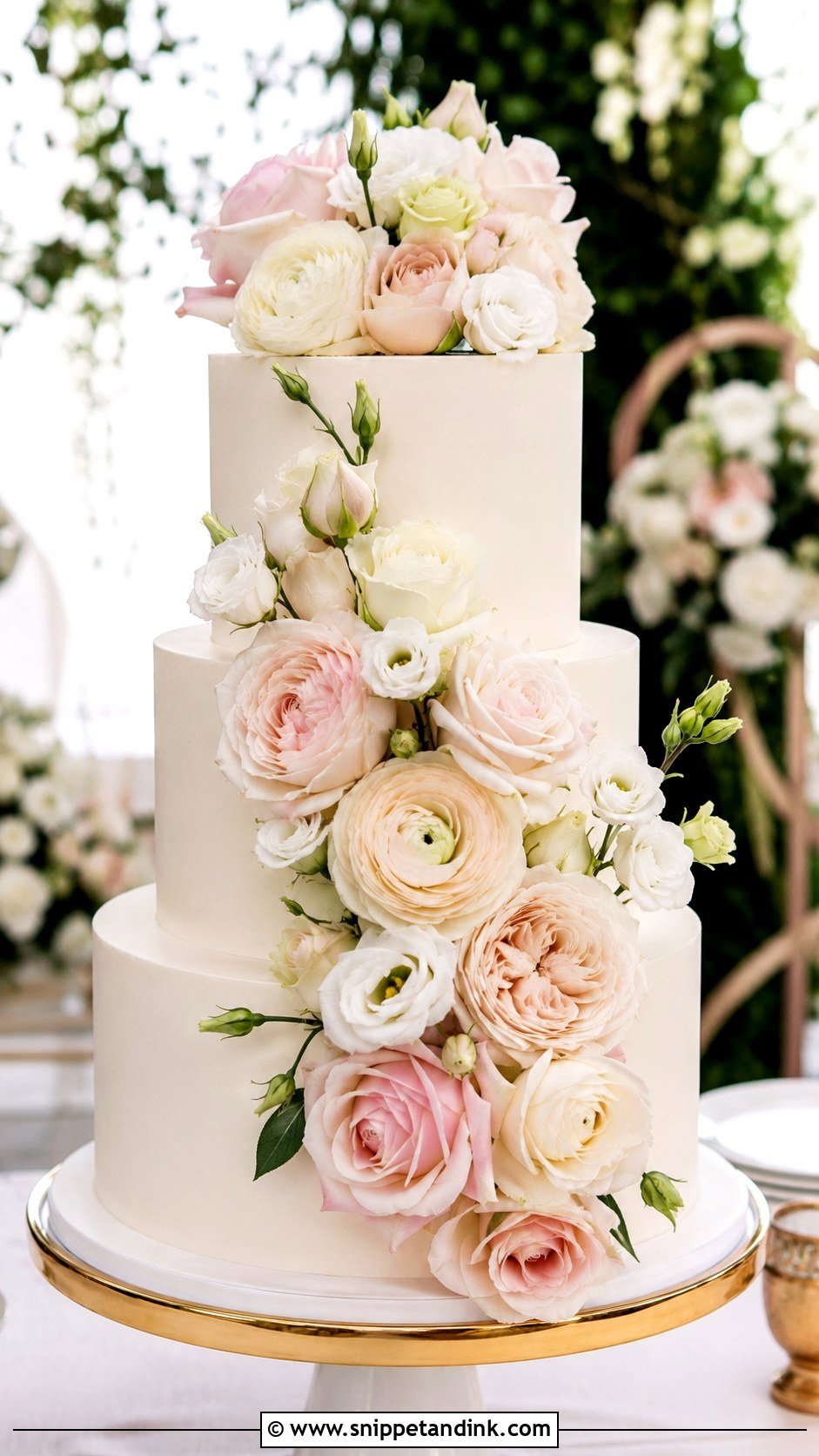Floral Wedding Cake - Snippet and Ink - 20 Elegant Modern Wedding Cake Ideas