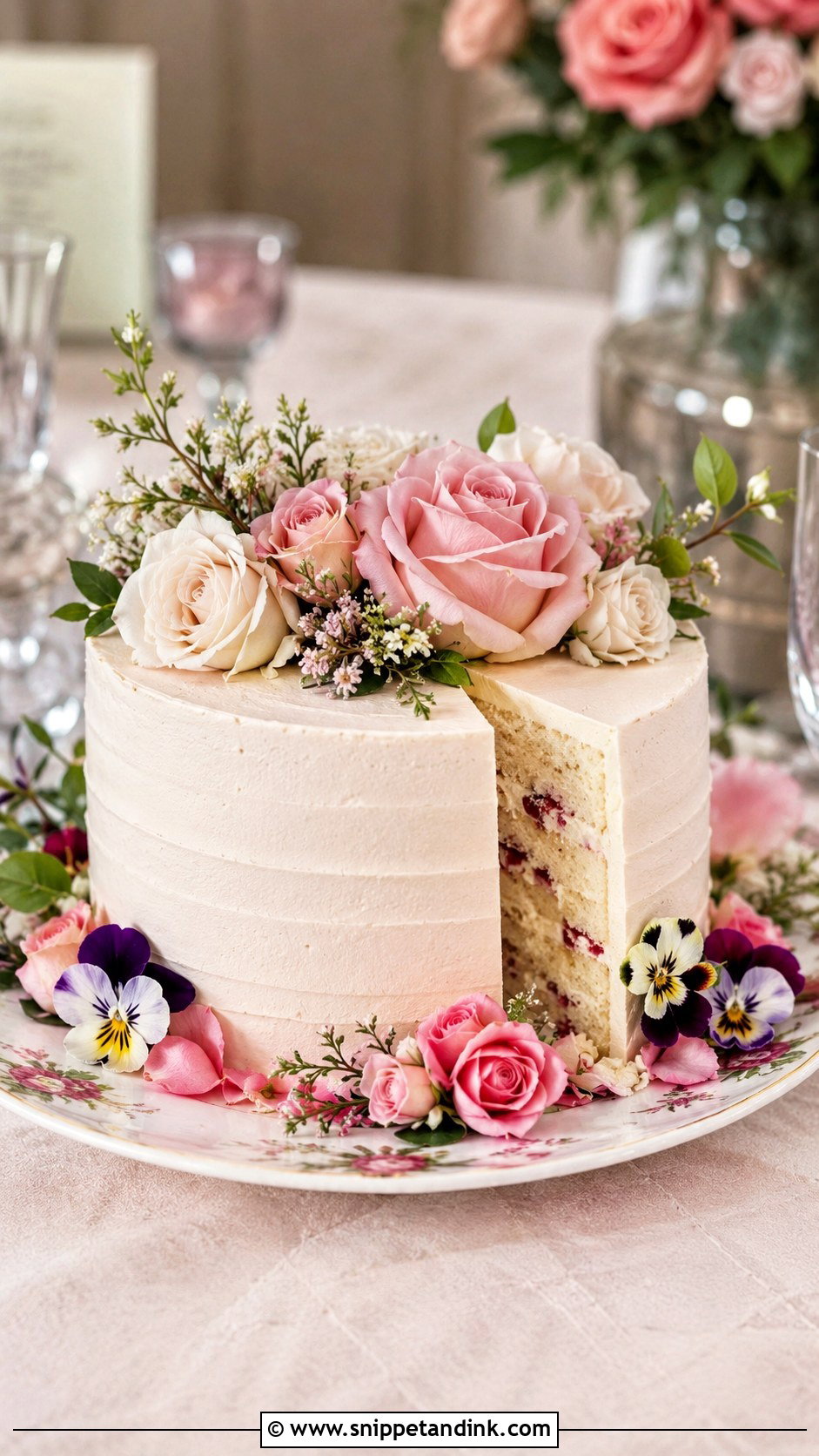Floral Wedding Cake Plate - Snippet and Ink - 20 Wedding Cake Plate Ideas