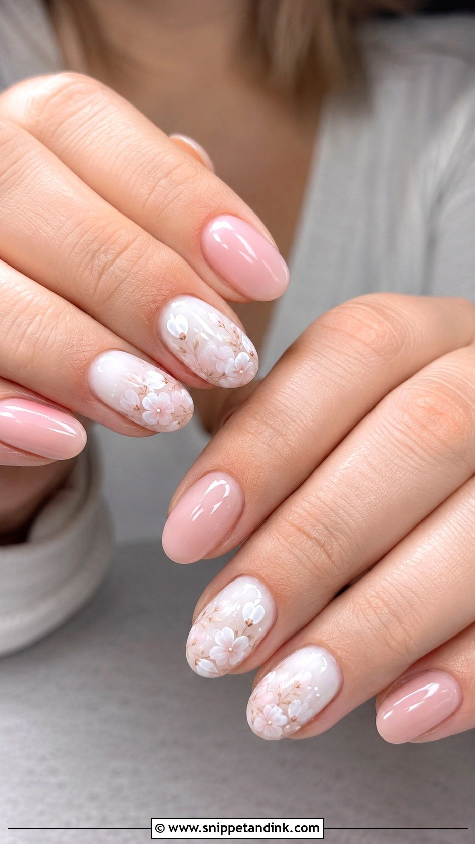 Floral Wedding Dip Nails - Snippet and Ink - 20 Wedding Dip Nails for Bride