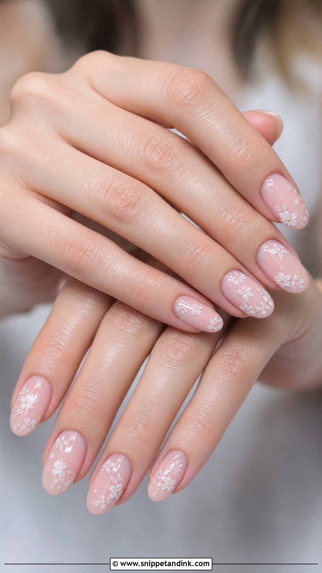 Floral Wedding Gel Nails - Snippet and Ink - 25 Wedding Gel Nails