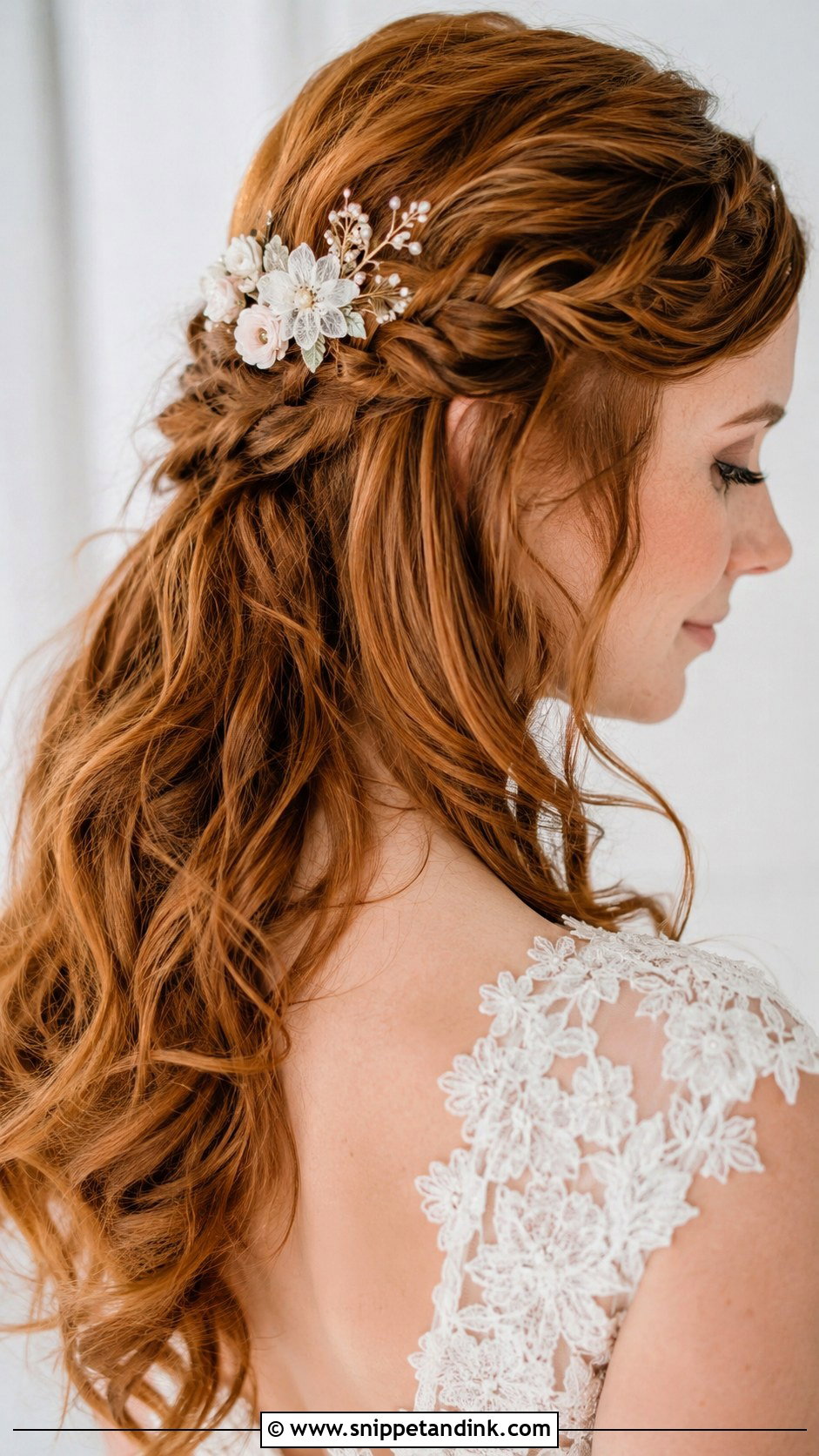 Floral Wedding Hair Clip - Snippet and Ink - 15 Wedding Hair Clip Ideas