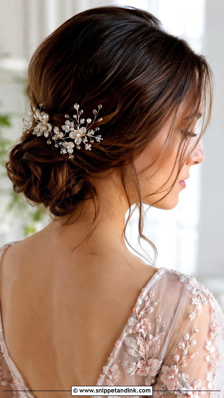 Floral Wedding Hair Comb for Garden Weddings - Snippet and Ink - 20 Wedding Hair Comb Ideas