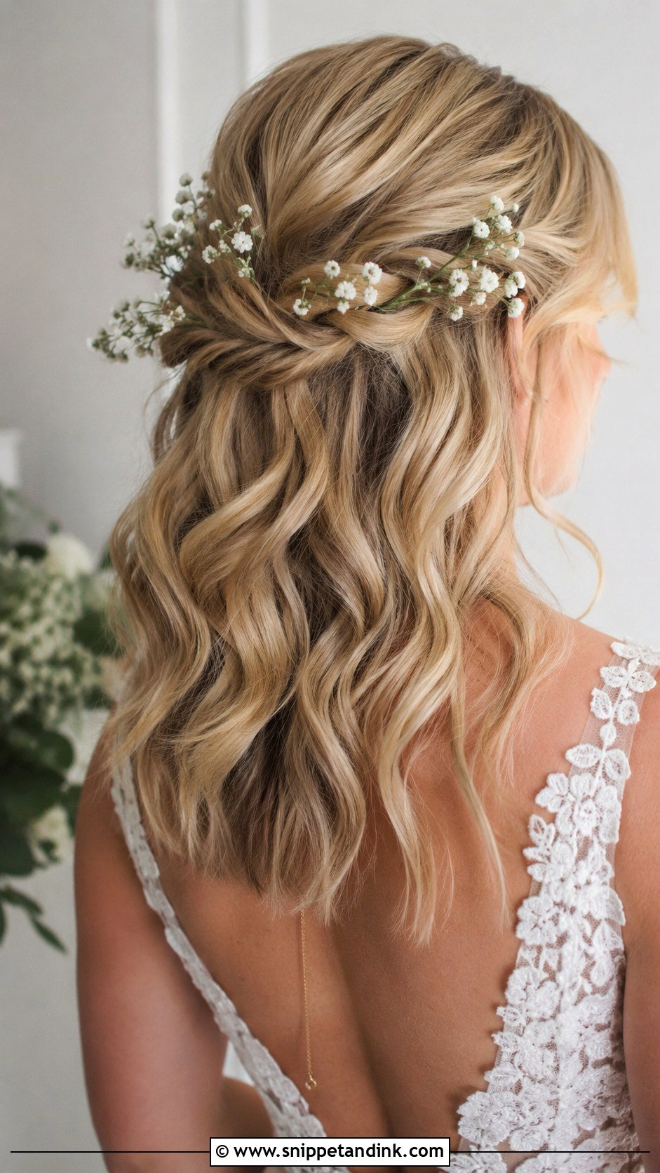 Floral Wedding Hair - Snippet and Ink - 20 Hairstyles for Medium Hair for Wedding
