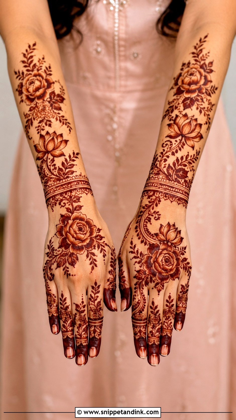 Floral Wedding Mehndi Design - Snippet and Ink - 35 Latest Wedding Mehndi Designs