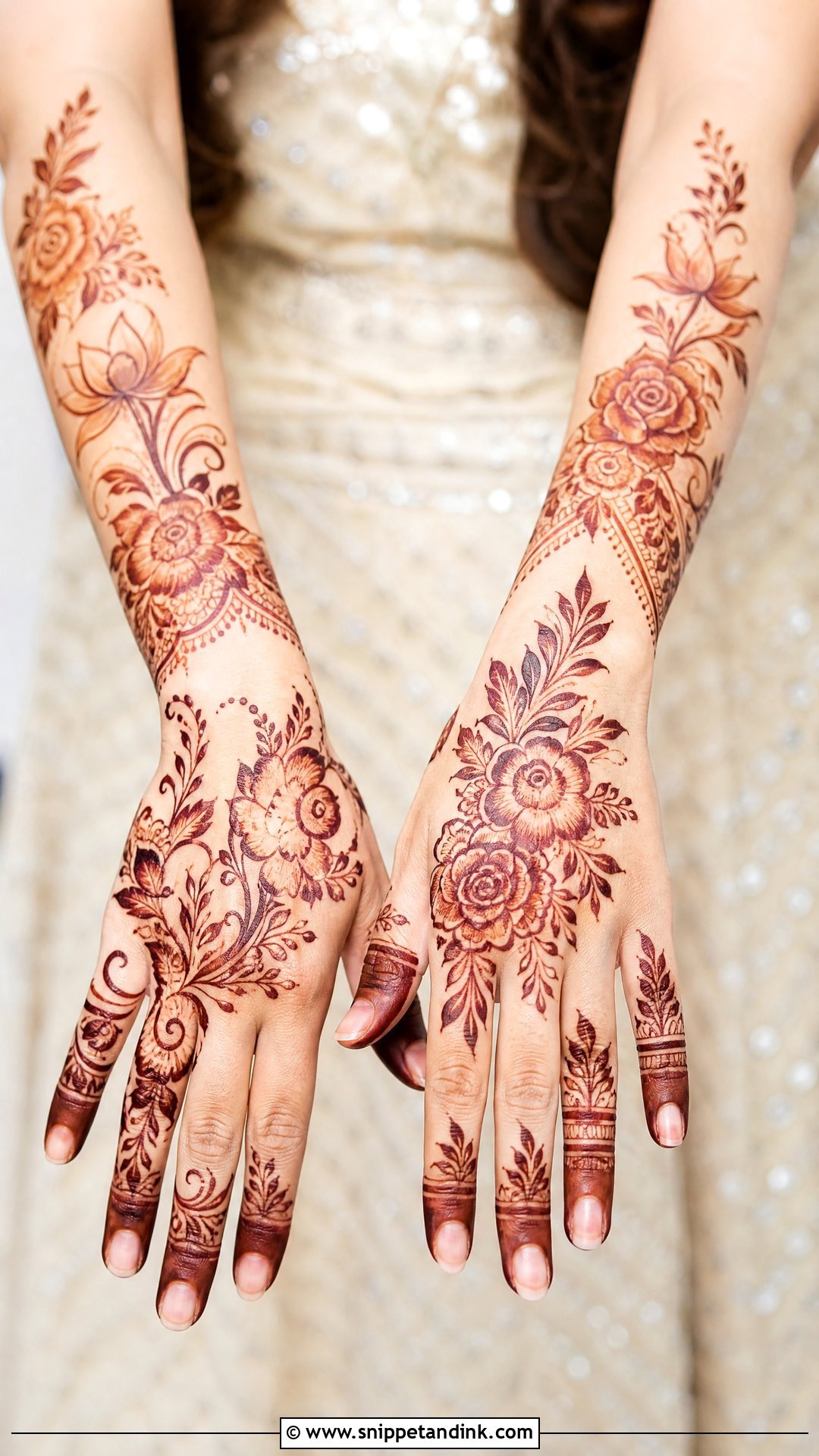 Floral Wedding Mehndi Design - Snippet and Ink - 20 Wedding Mehndi Design Ideas