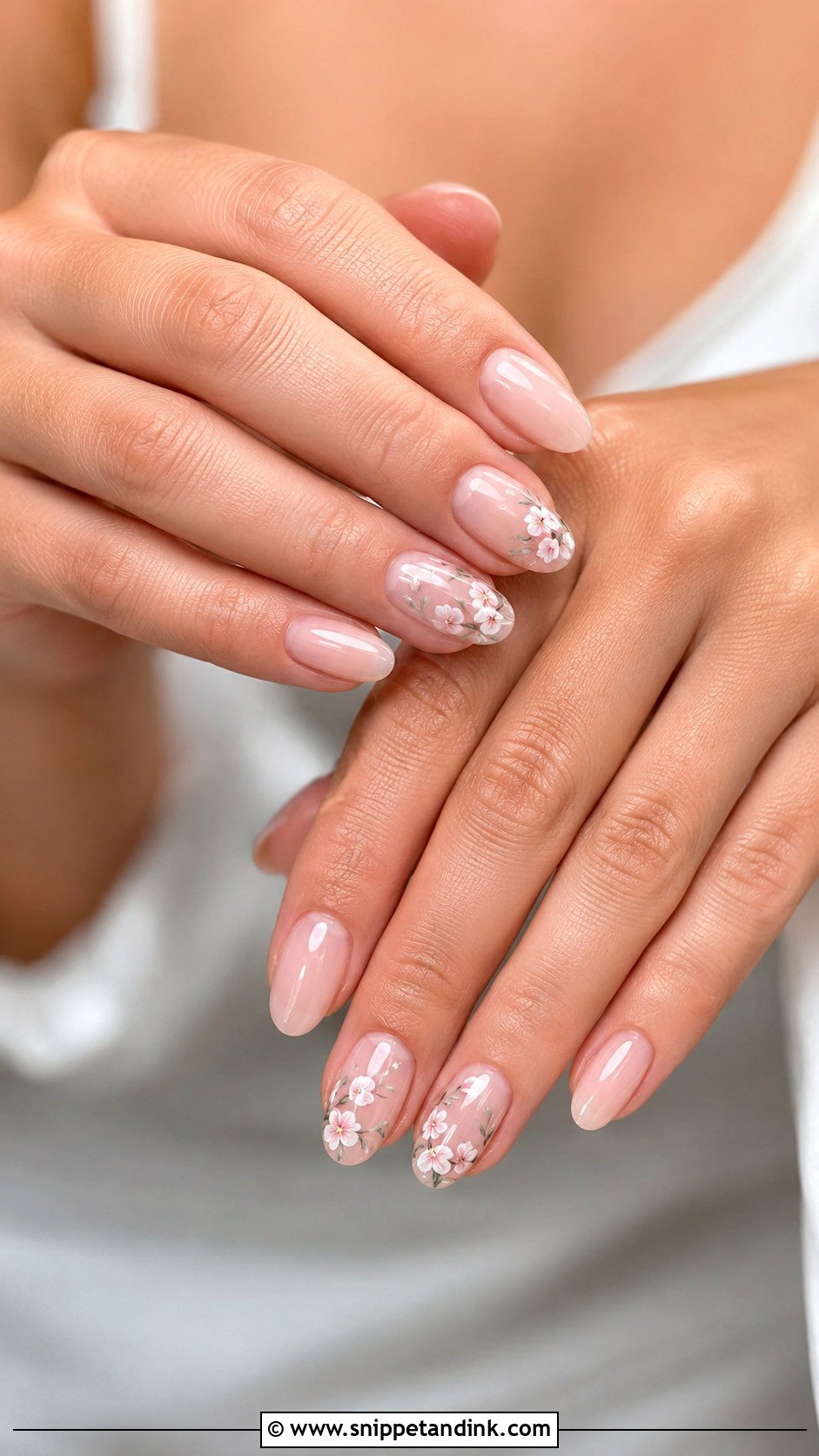 Floral Wedding Nail Extensions - Snippet and Ink - 20 Nail Extension for Wedding Ideas