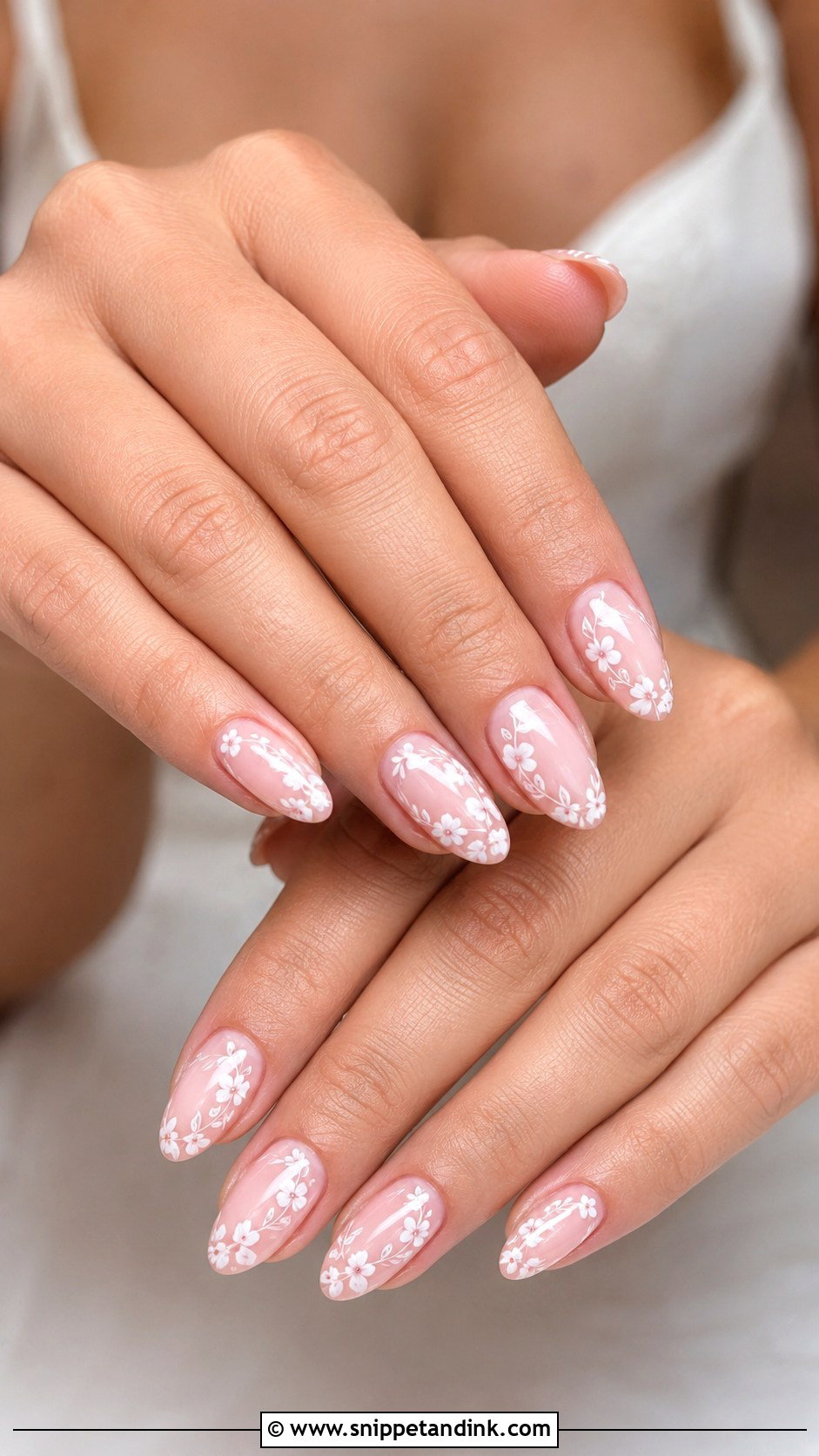 Floral Wedding Nails - Snippet and Ink - 20 Classic Wedding Nails for Bride