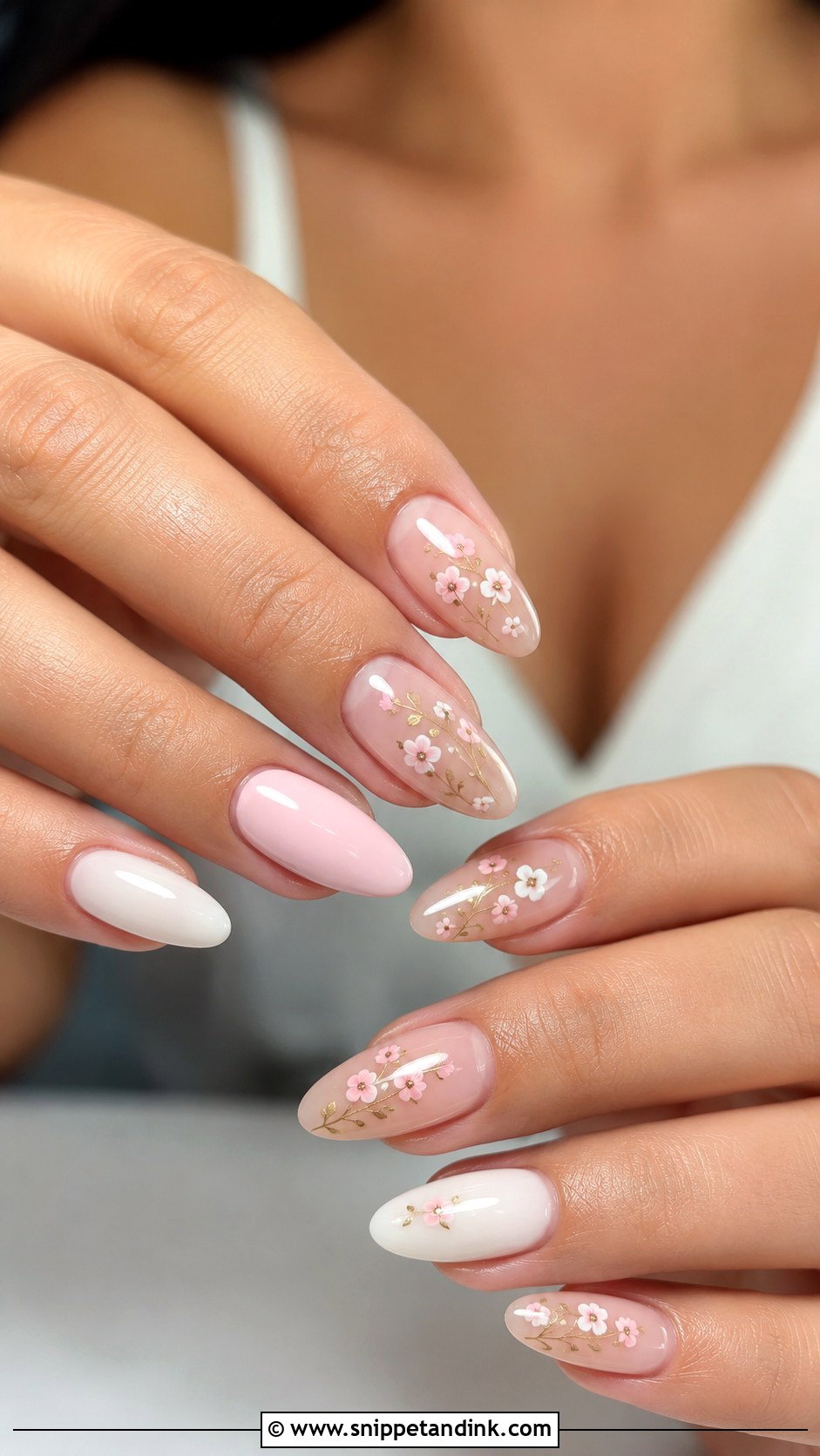 Floral Wedding Nails - Snippet and Ink - 20 Nail Design for Wedding Ideas