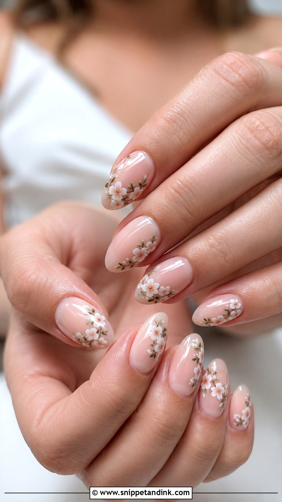 Floral Wedding Nails - Snippet and Ink - 20 Nails Ideas for Wedding