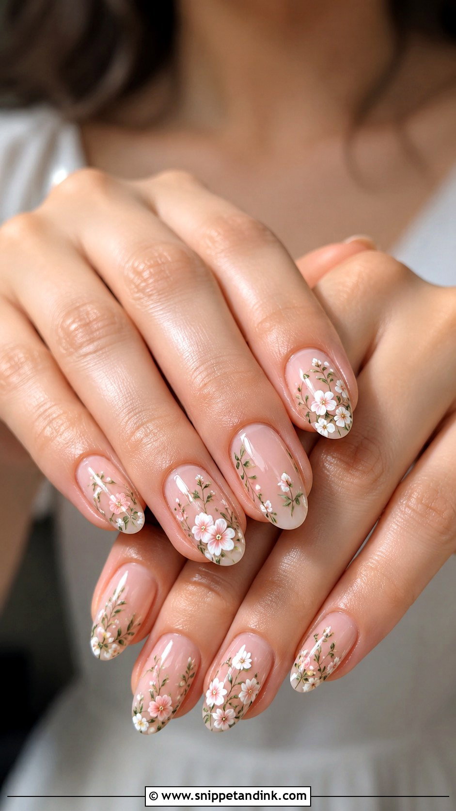 Floral Wedding Nails - Snippet and Ink - 20 Wedding Inspo Nails