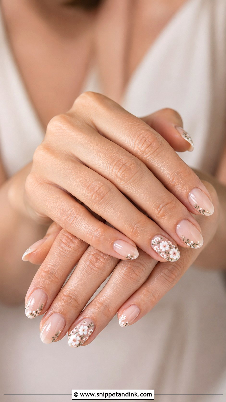 Floral Wedding Nails - Snippet and Ink - 20 Wedding Nails Art