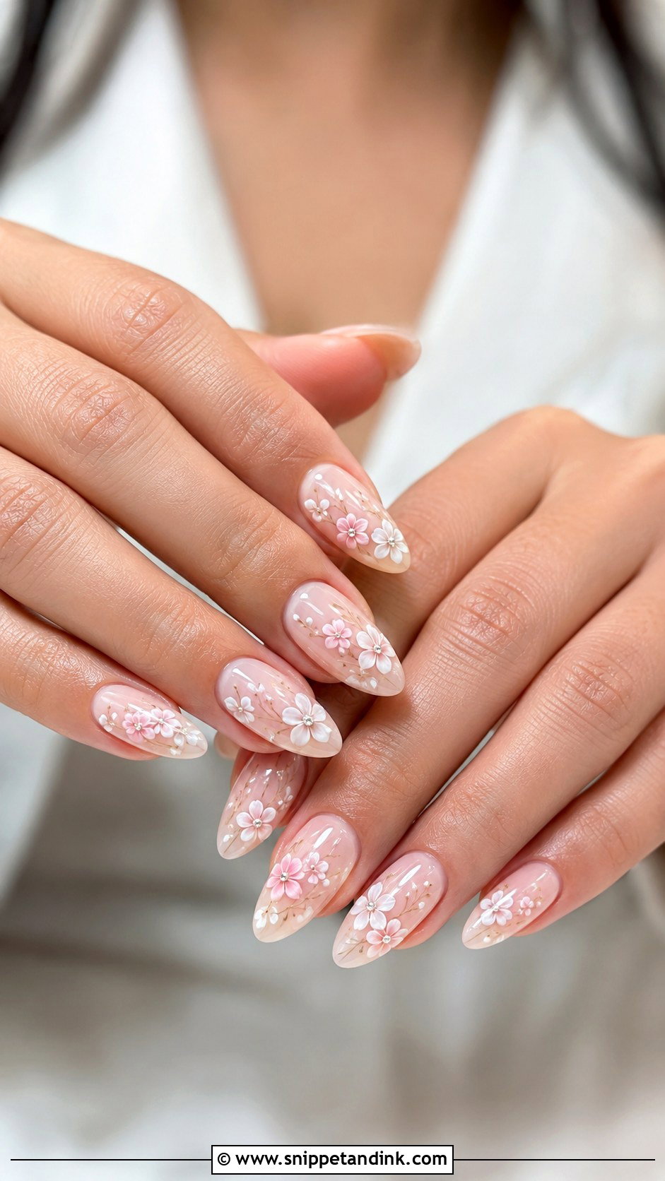 Floral Wedding Nails - Snippet and Ink - 20 Wedding Nails Design the Bride