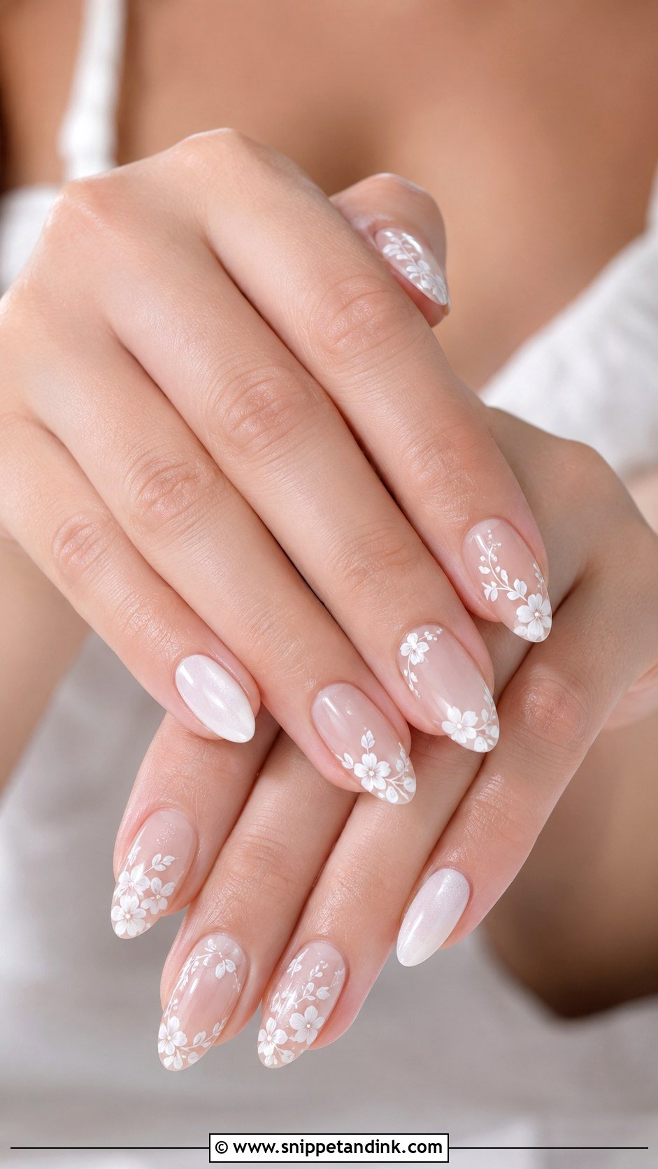 Floral Wedding Nails - Snippet and Ink - 20 Wedding Nails Inspo for Bride