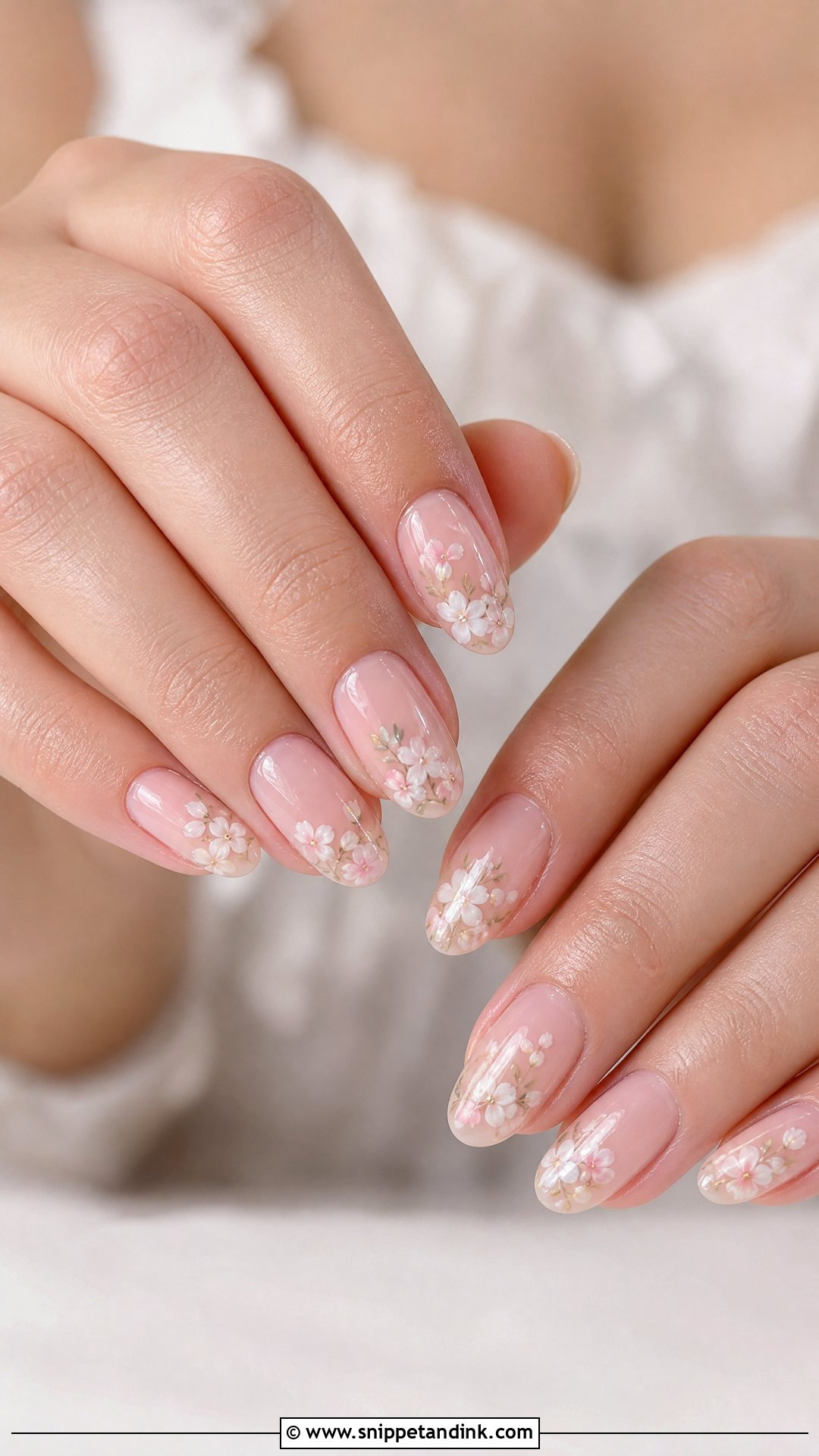 Floral Wedding Nails - Snippet and Ink - 25 Best Wedding Nails