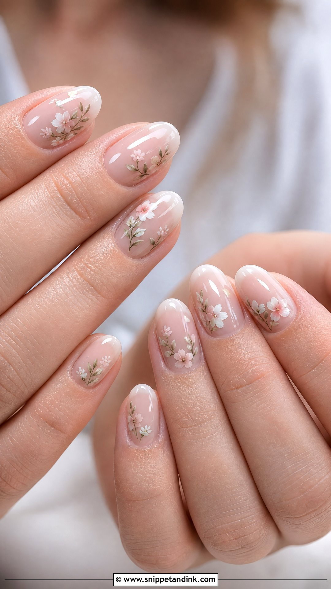 Floral Wedding Nails - Snippet and Ink - 25 Elegant Wedding Nails Design