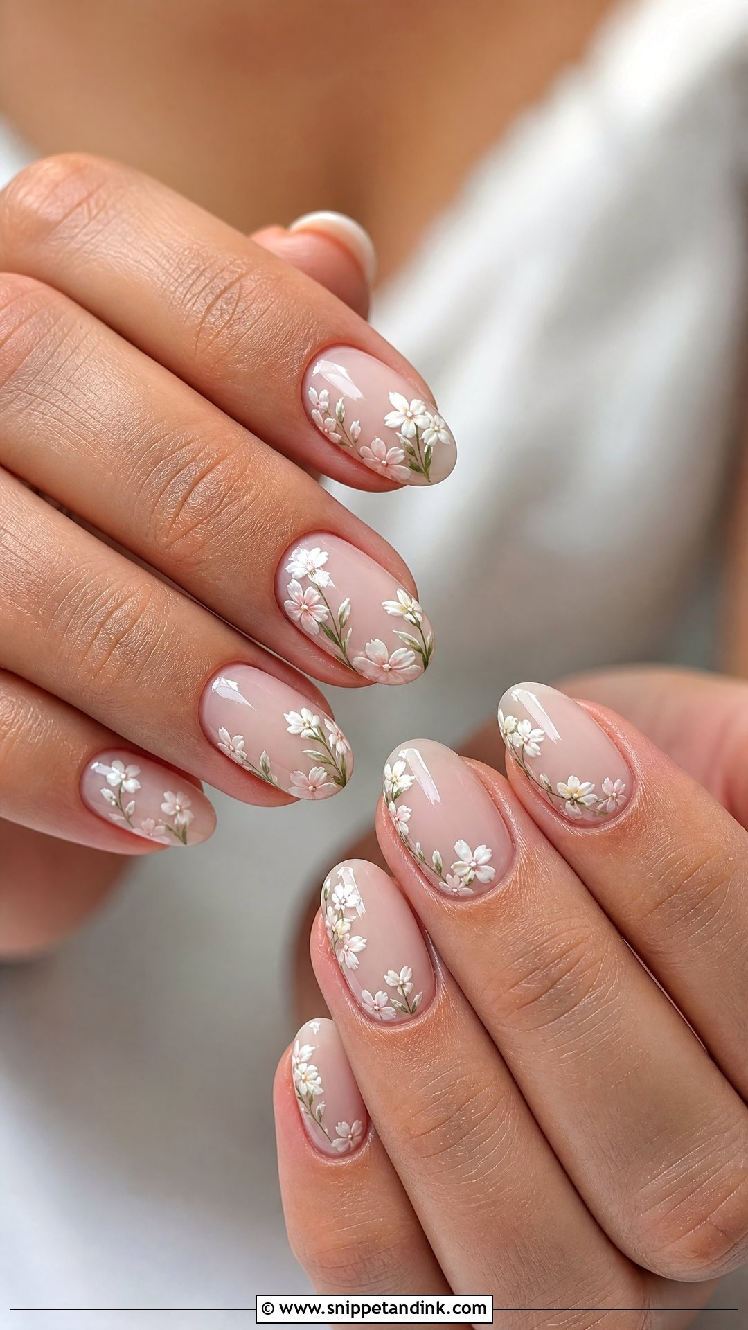 Floral Wedding Nails - Snippet and Ink - 25 Nail Ideas for Wedding