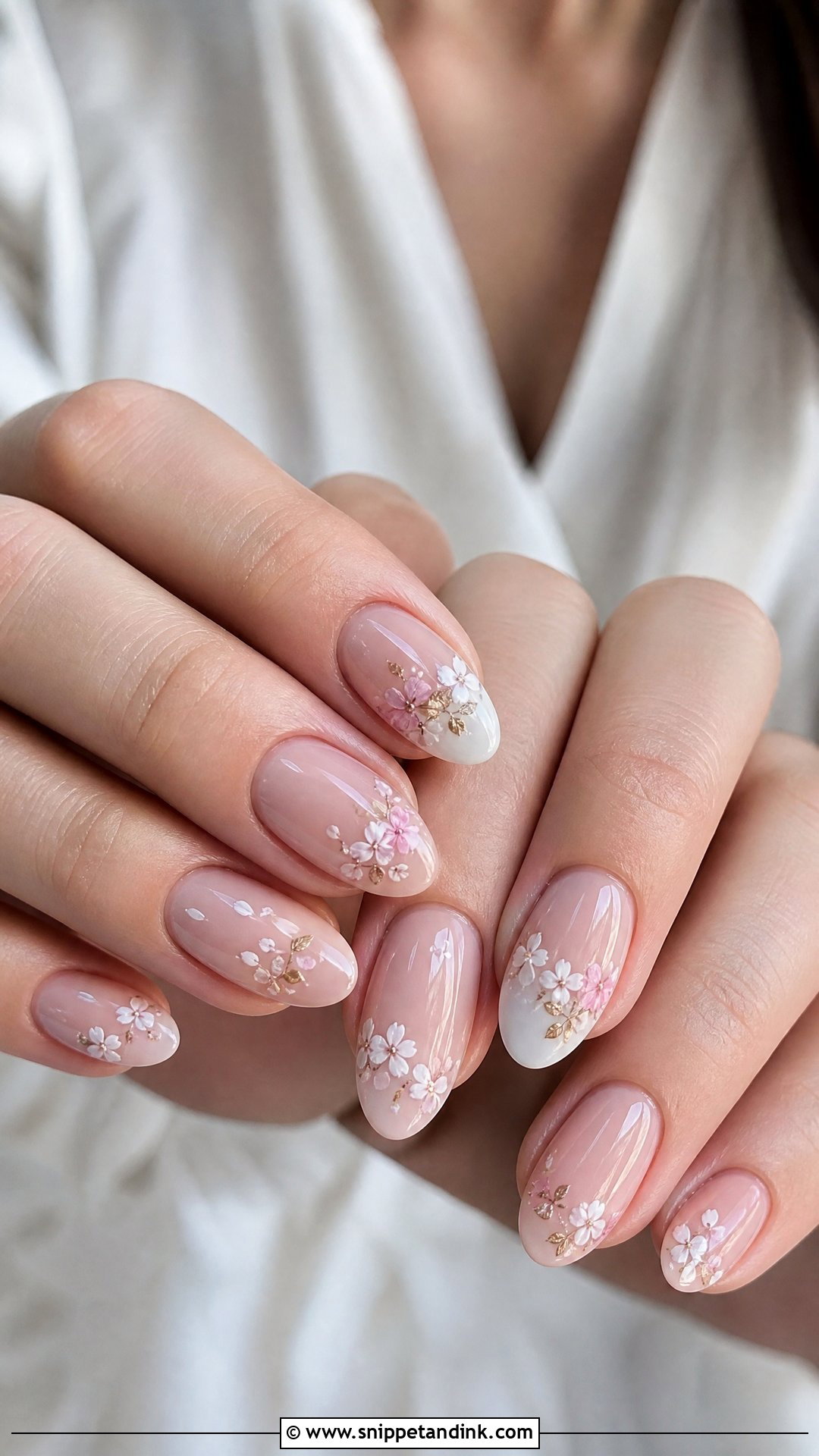 Floral Wedding Nails - Snippet and Ink - 25 Unique Wedding Nails