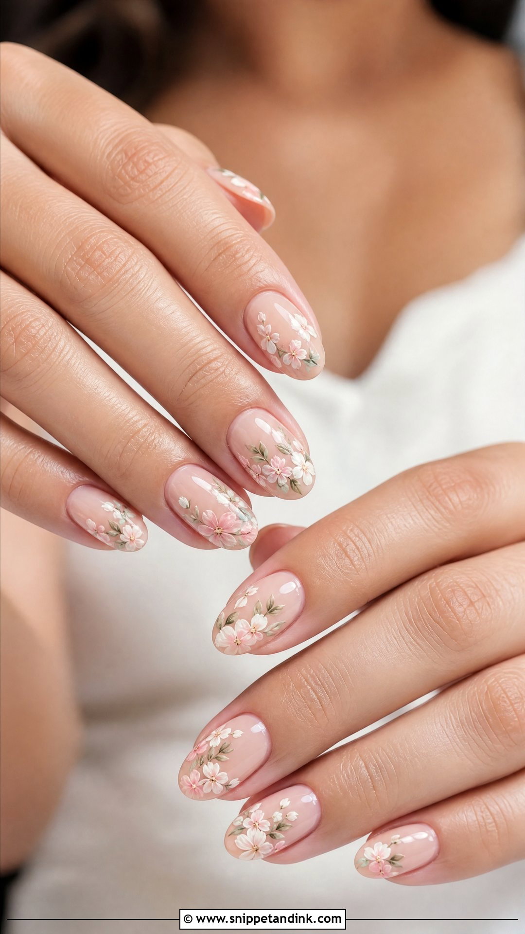 Floral Wedding Nails - Snippet and Ink - 25 Wedding Nail Designs for Bride