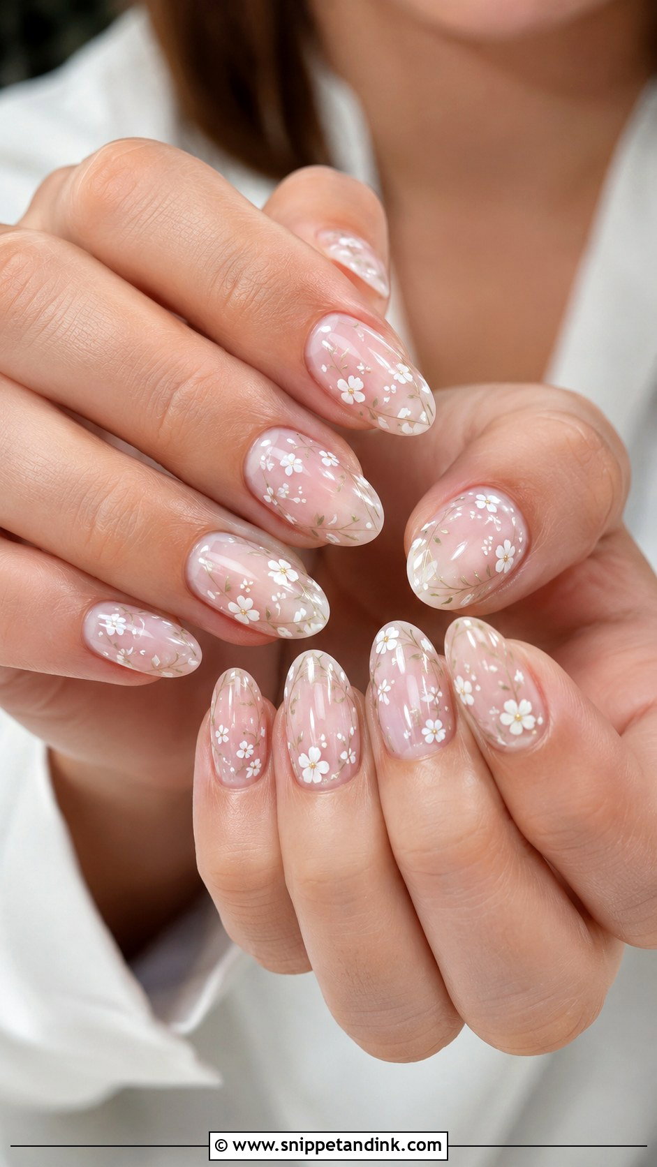 Floral Wedding Nails - Snippet and Ink - 30 Elegant Wedding Nails for Bride
