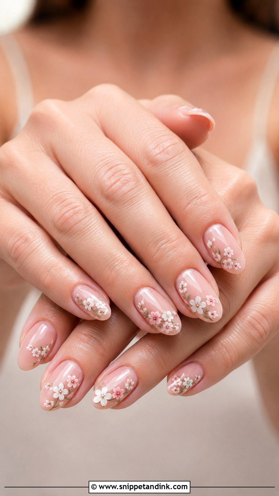 Floral Wedding Nails - Snippet and Ink - 30 Wedding Nail Inspo for Bride Ideas