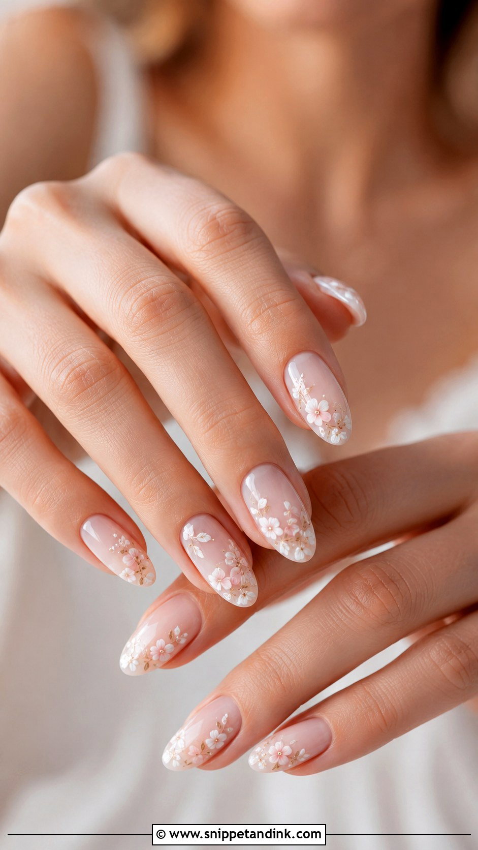 Floral Wedding Nails - Snippet and Ink - 30 Wedding Nails Ideas